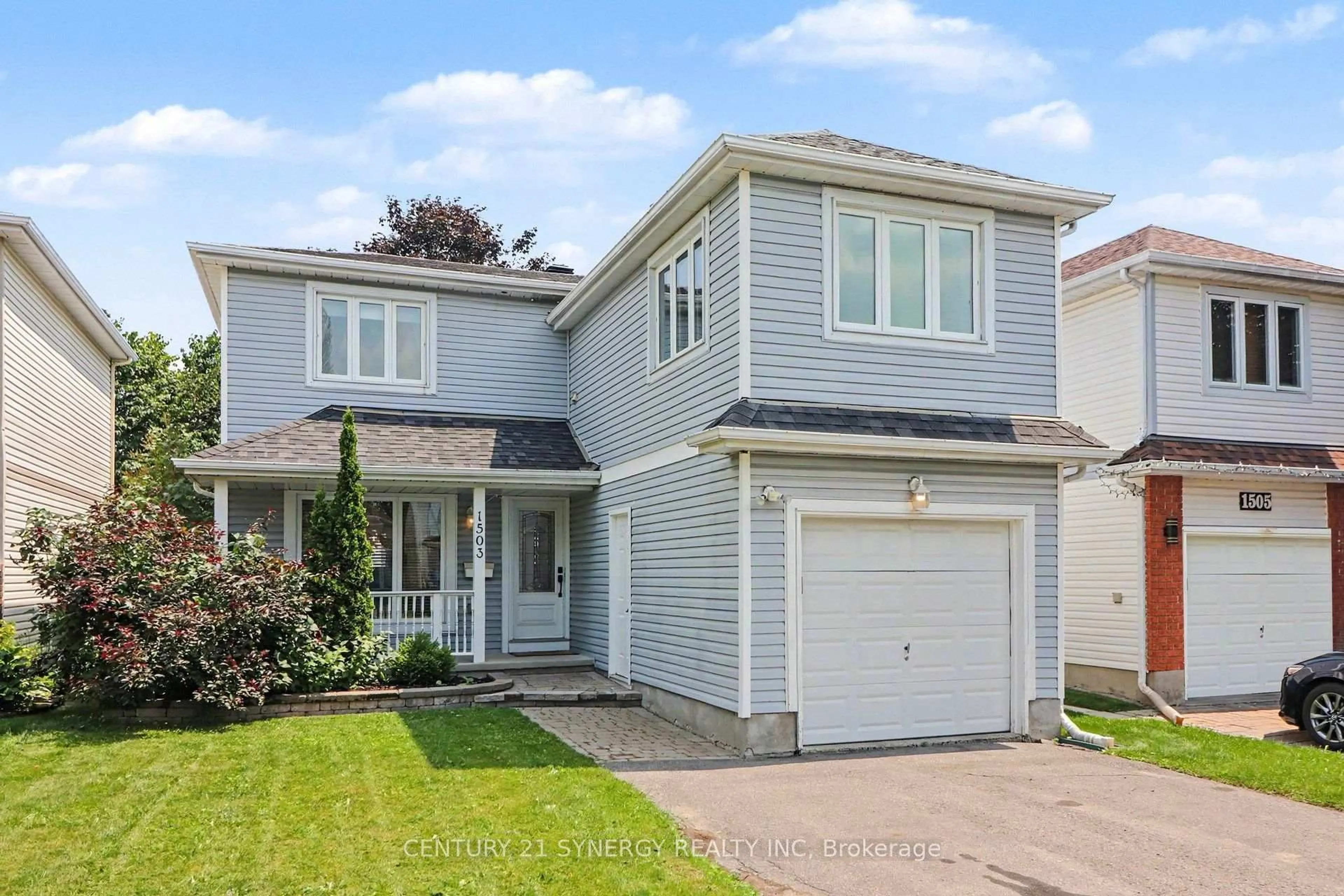 Home with vinyl exterior material, street for 1503 Roberval Ave, Ottawa Ontario K4A 2C4