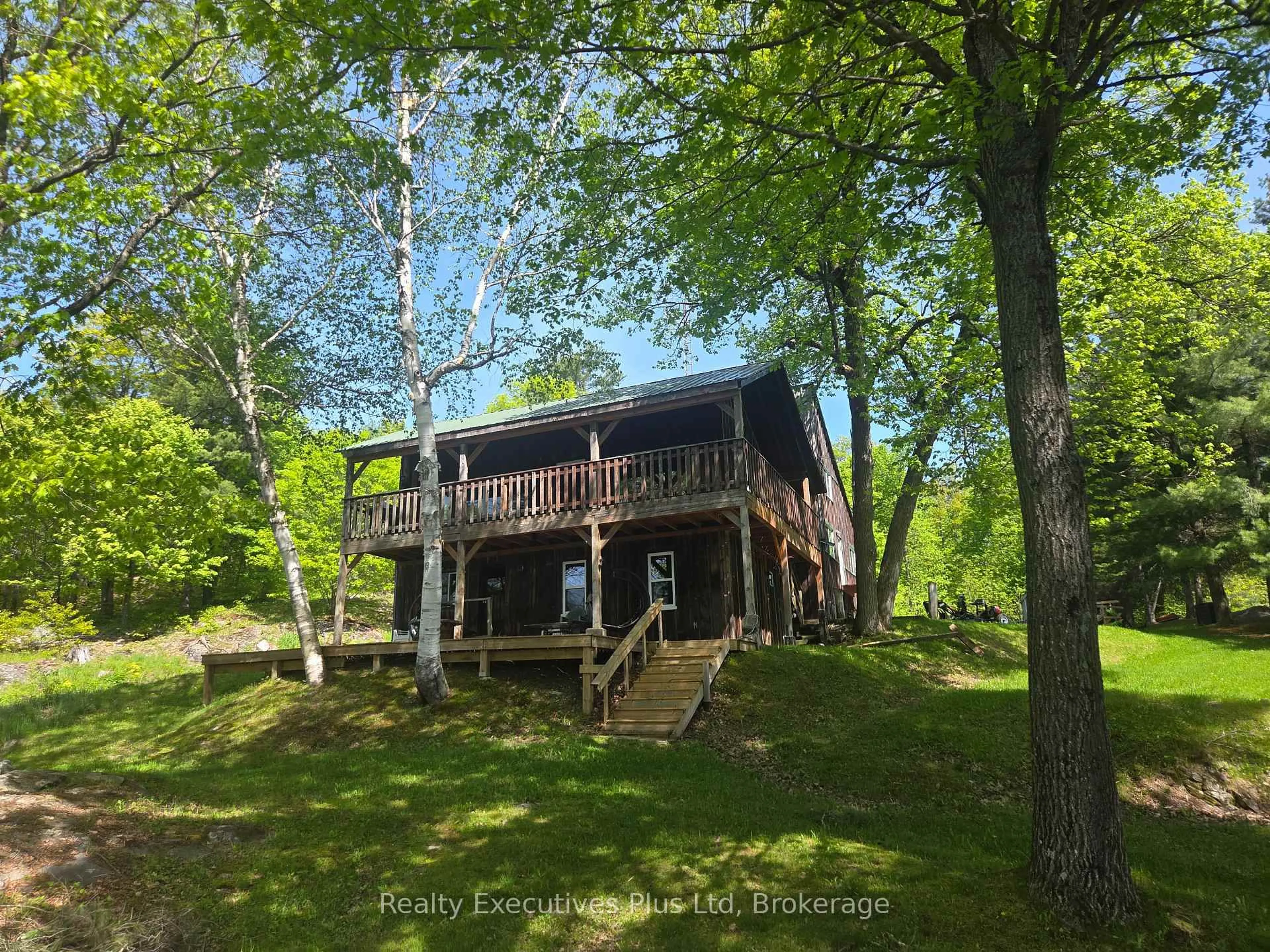 A pic from outside/outdoor area/front of a property/back of a property/a pic from drone, water/lake/river/ocean view for 85 ladds Rd, Whitestone Ontario P0A 1G0