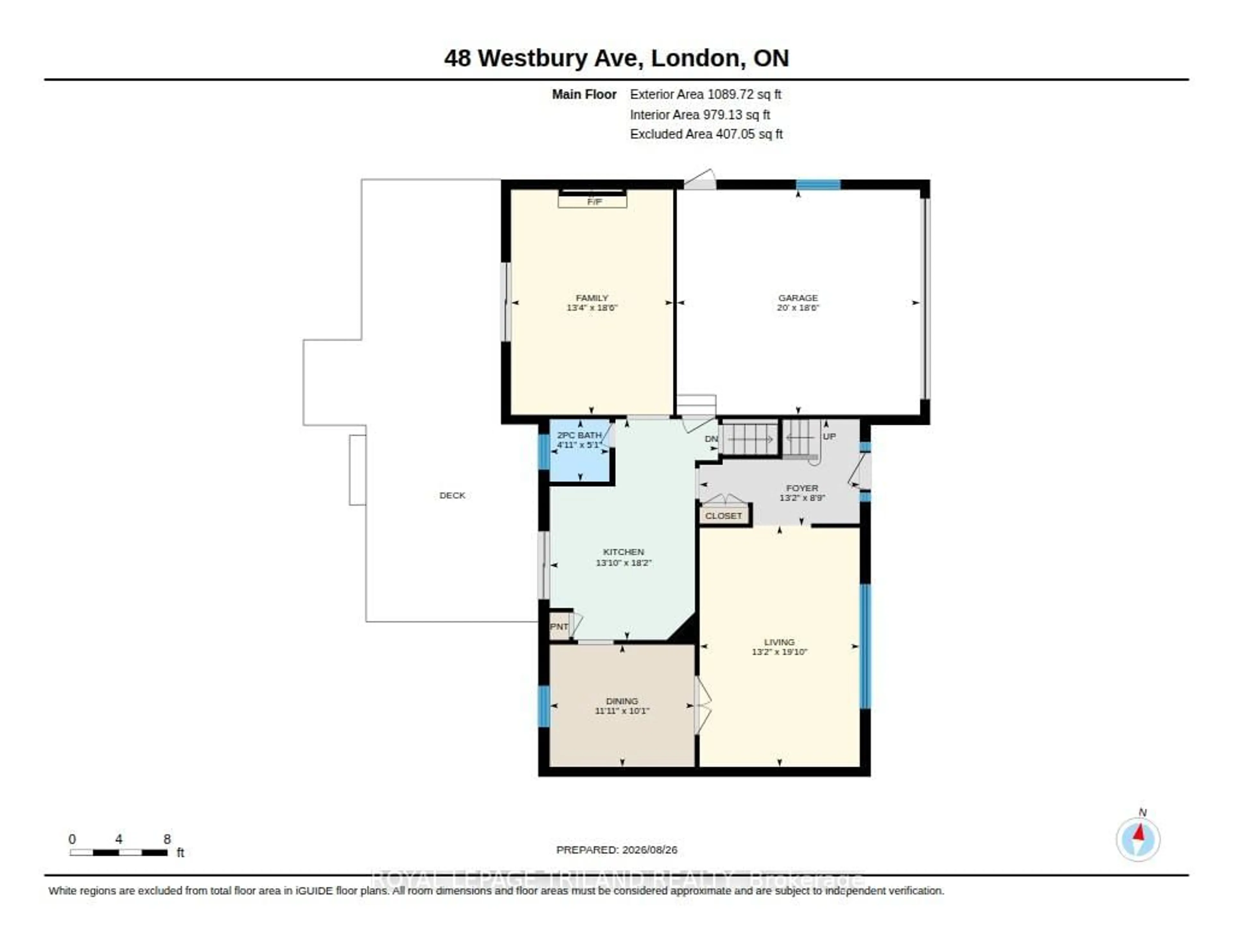 Floor plan for 48 Westbury Ave, London South Ontario N6J 3G1