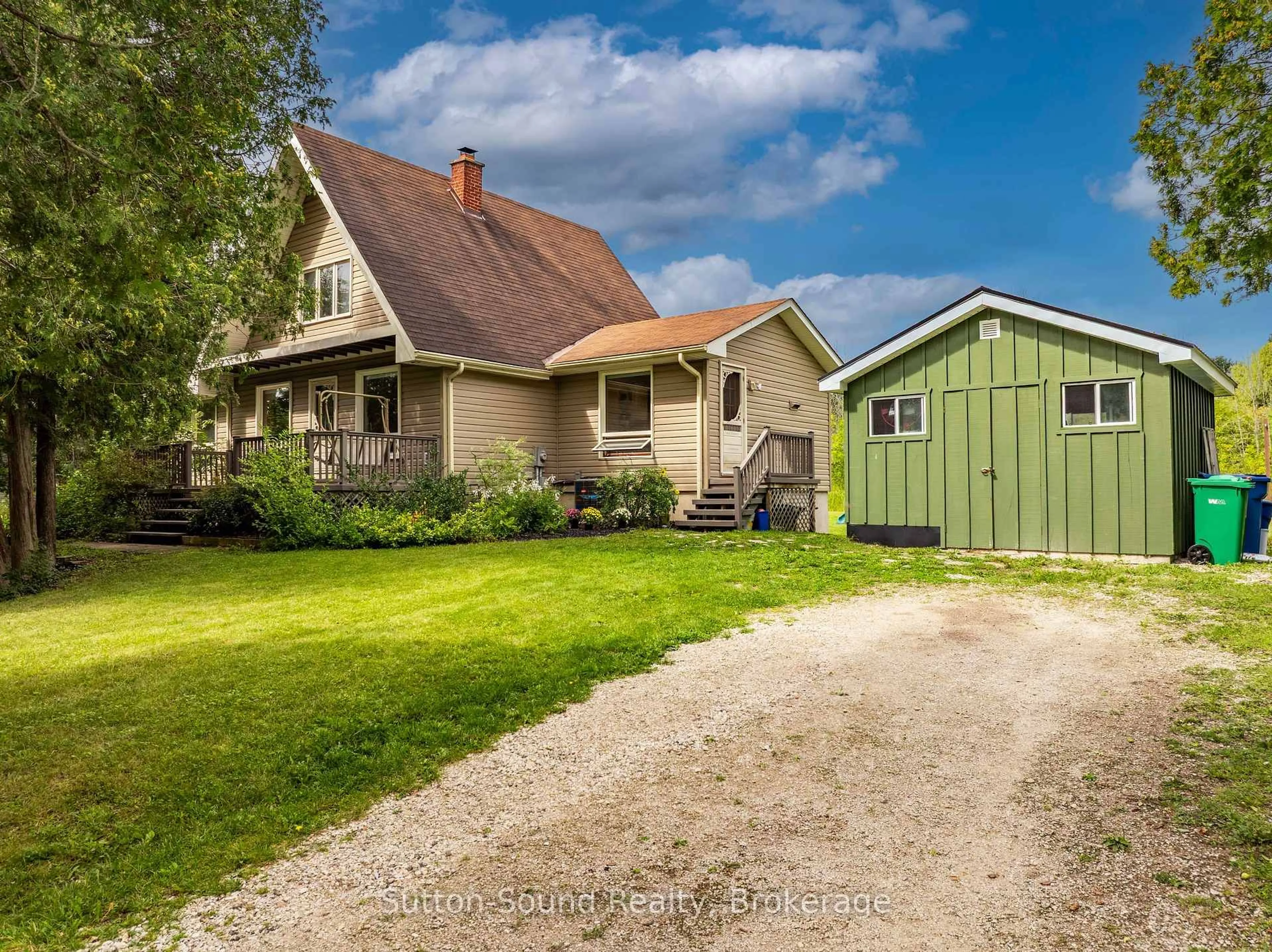 A pic from outside/outdoor area/front of a property/back of a property/a pic from drone, street for 444 Balmy Beach Rd, Georgian Bluffs Ontario N4K 5N4