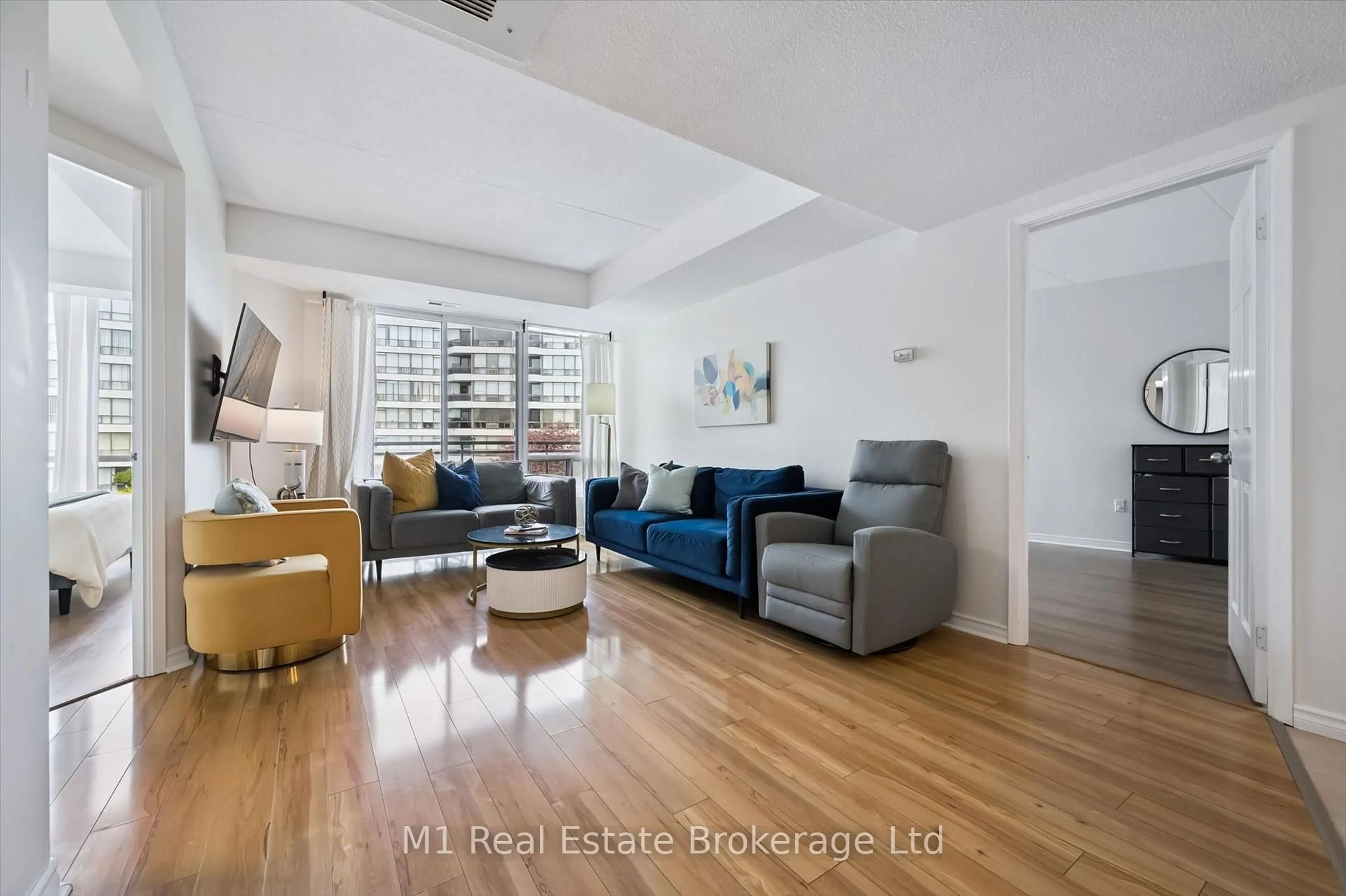 Living room with furniture, unknown for 105 Bagot St #208, Guelph Ontario N1H 8H4