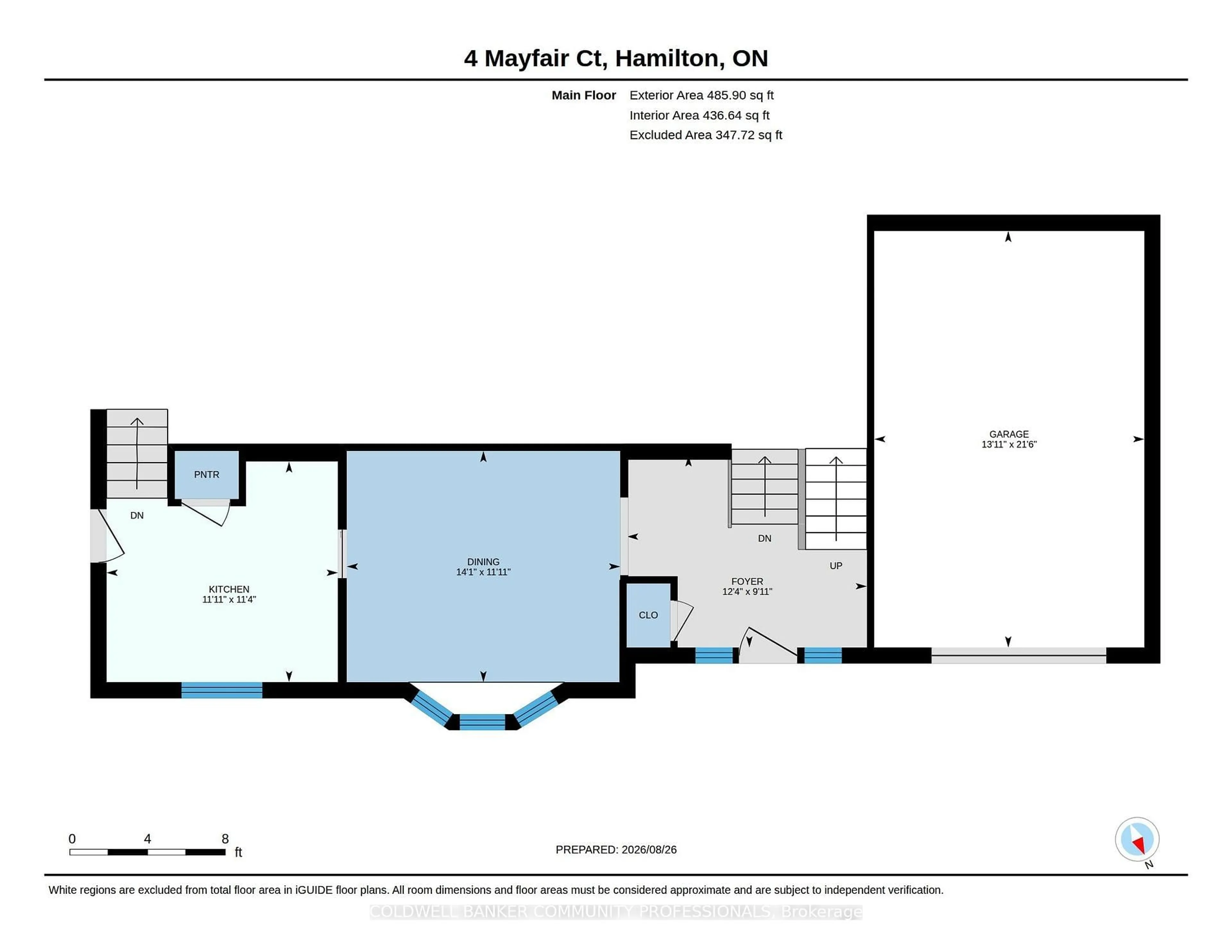 Floor plan for 4 Mayfair Crt, Hamilton Ontario L9H 3P2