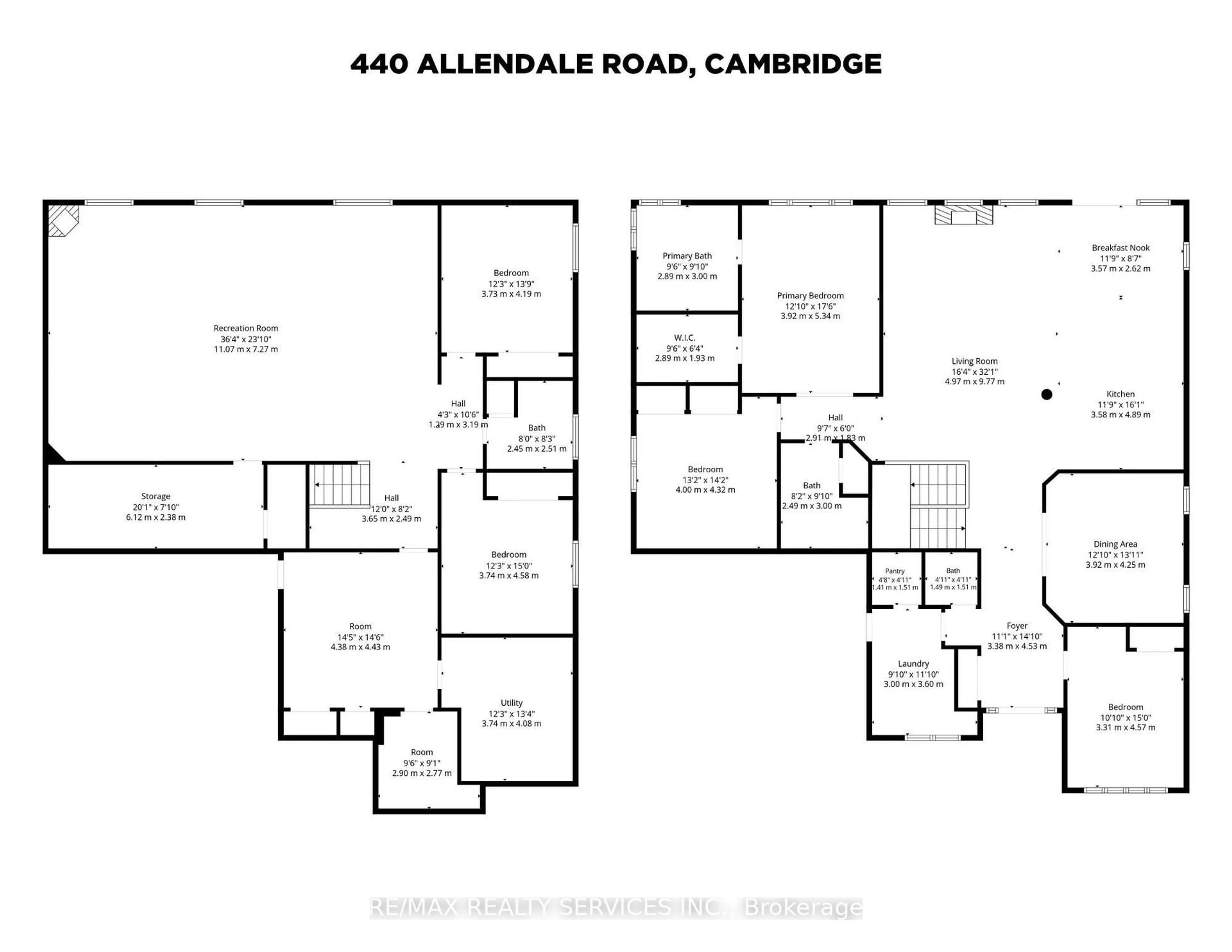 Floor plan for 440 Allendale Rd, Cambridge Ontario N3H 4R6
