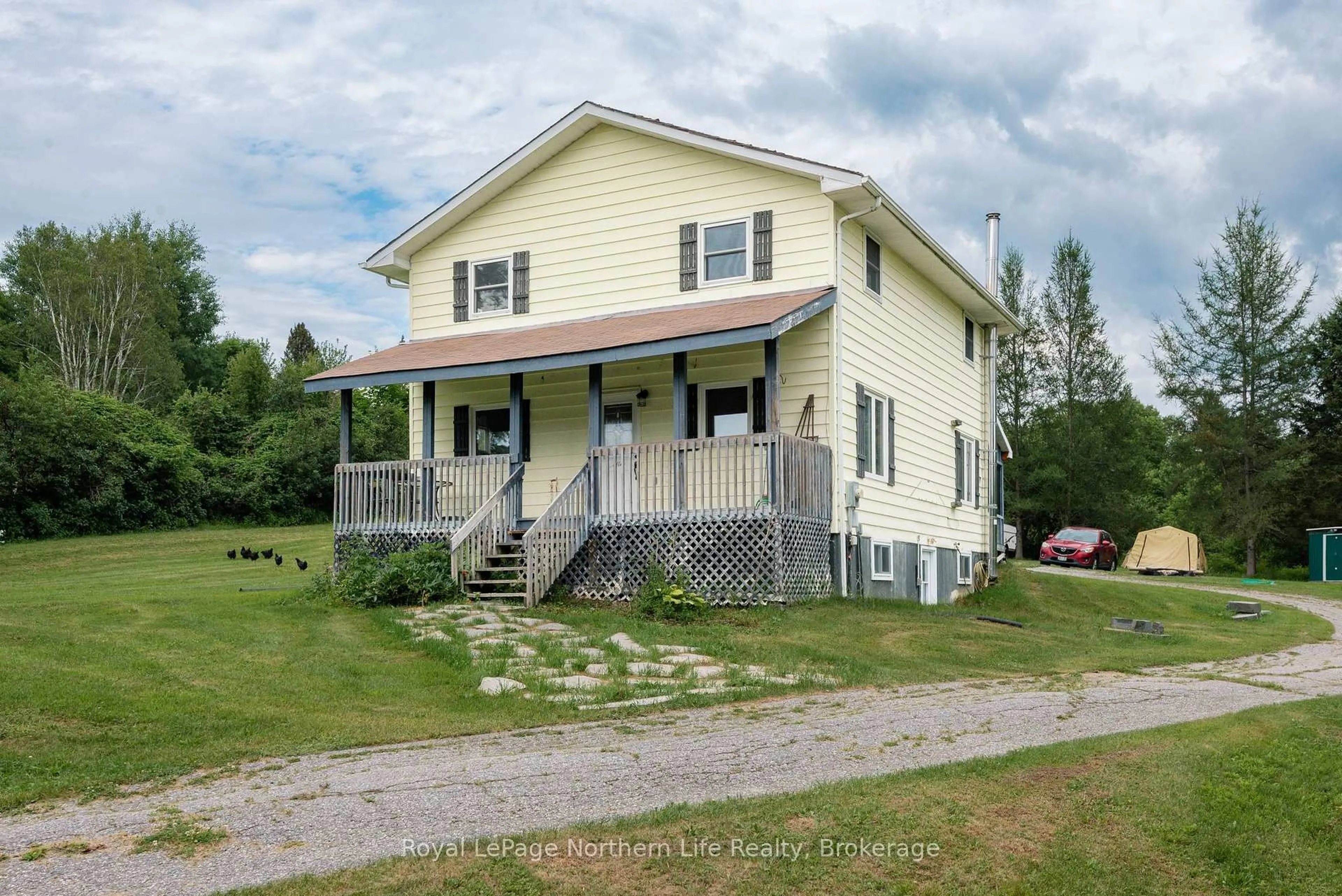 A pic from outside/outdoor area/front of a property/back of a property/a pic from drone, building for 44 Old Nipissing Rd, Nipissing Ontario P0H 1J0