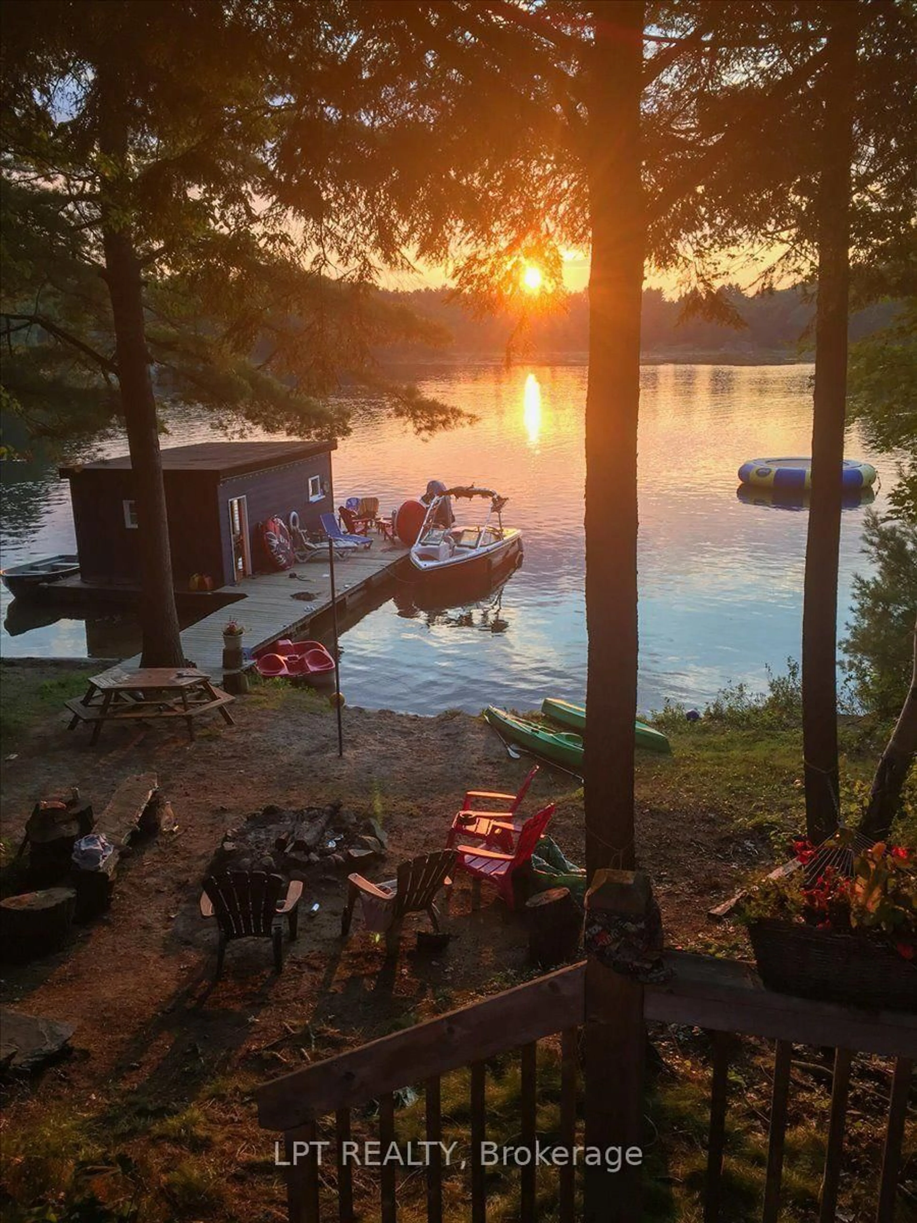 A pic from outside/outdoor area/front of a property/back of a property/a pic from drone, water/lake/river/ocean view for 48 Broadriver Rd, Seguin Ontario P2A 2W8