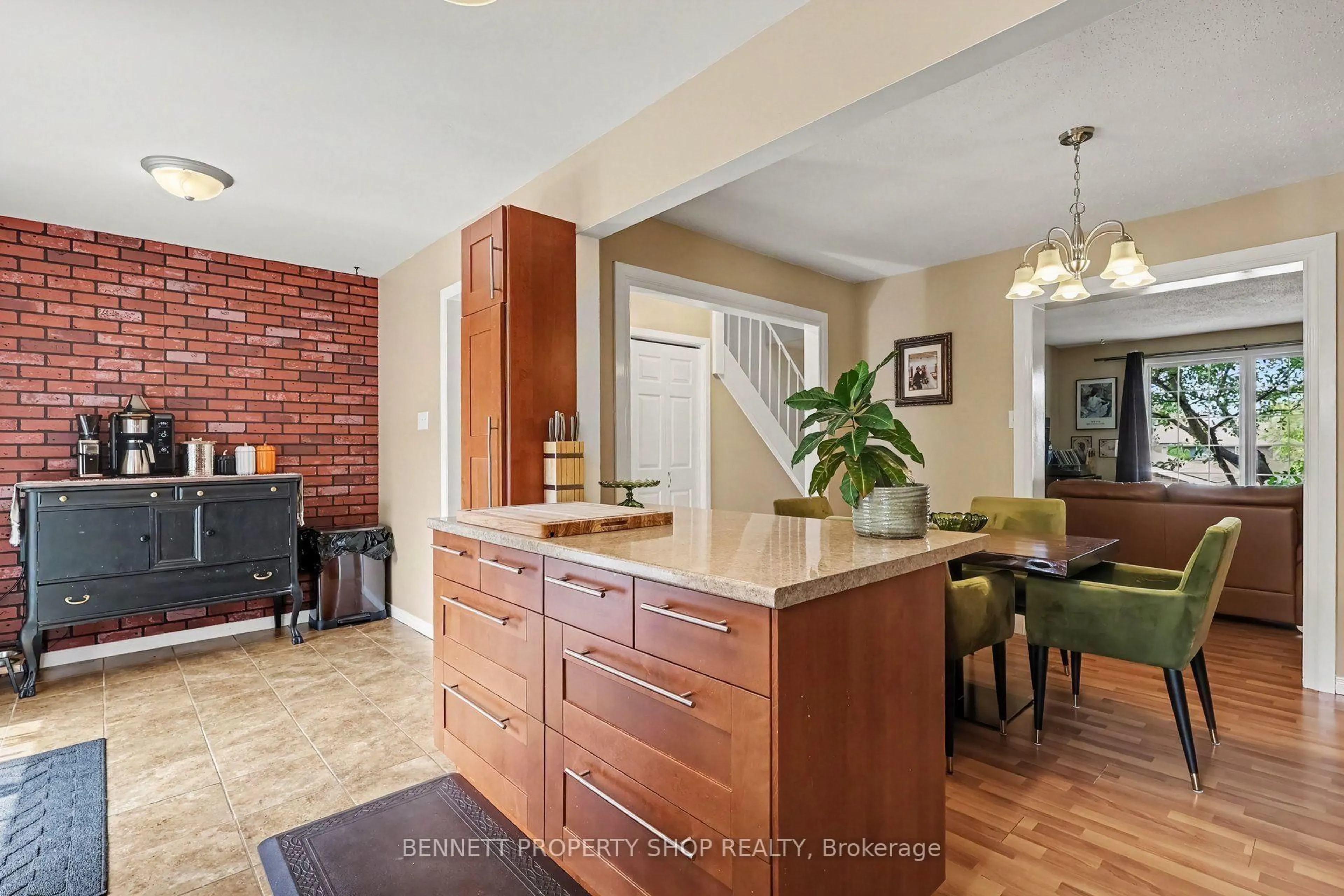 Open concept kitchen, ceramic/tile floor for 2300 Ogilvie Rd #32, Ottawa Ontario K1J 7X8