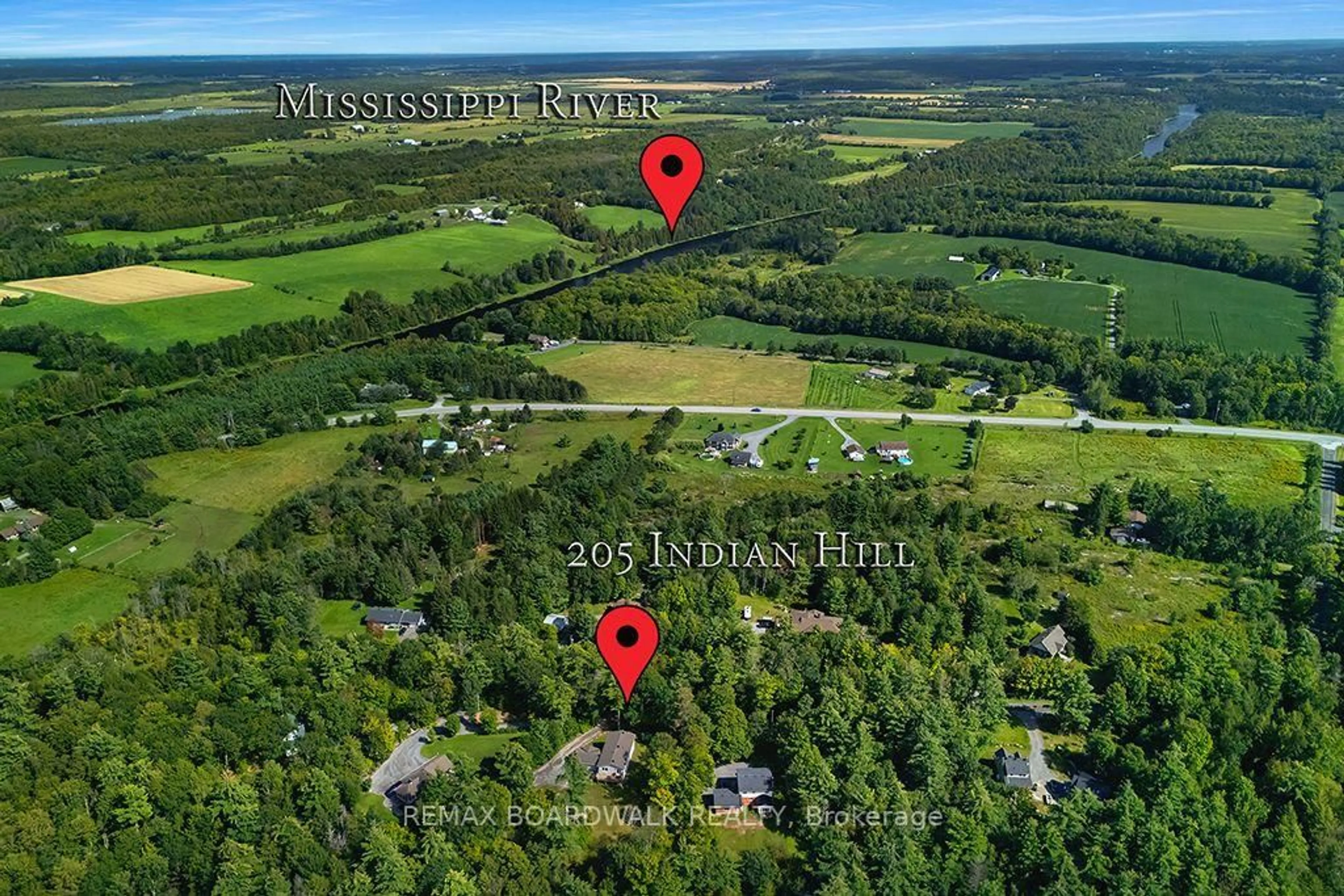 A pic from outside/outdoor area/front of a property/back of a property/a pic from drone, forest/trees view for 205 Indian Hill Rd, Pakenham Ontario K0A 2X0