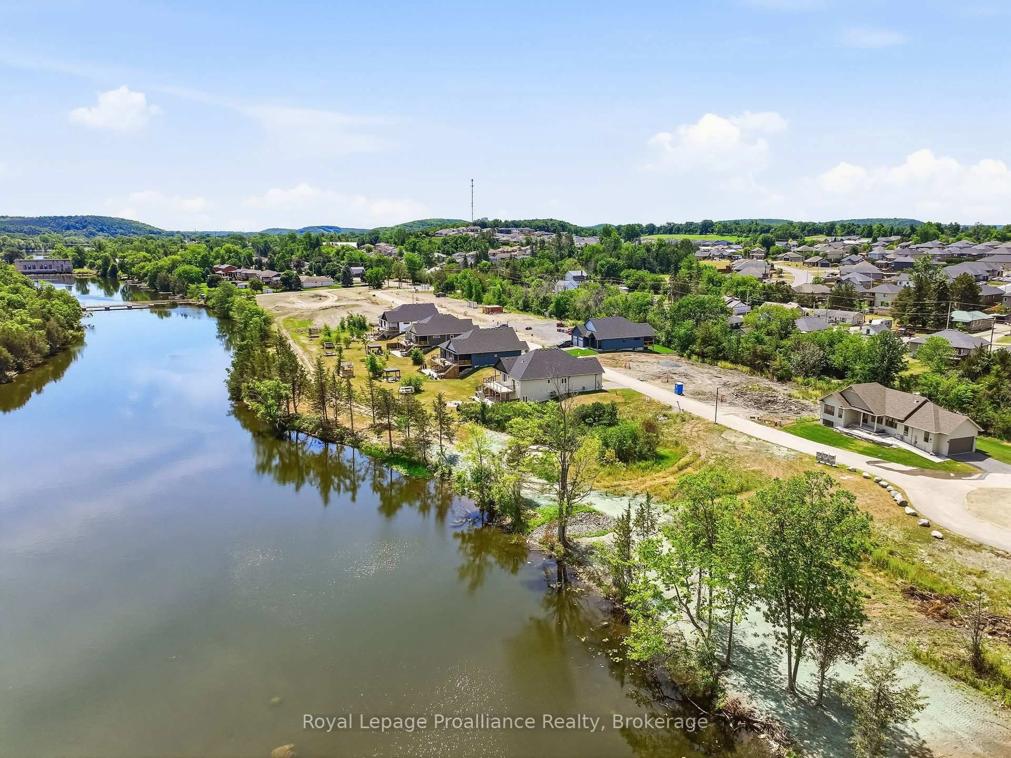 A pic from outside/outdoor area/front of a property/back of a property/a pic from drone, water/lake/river/ocean view for 7 River Rapids Rd #Lot 4, Hastings Ontario K0K 2C0
