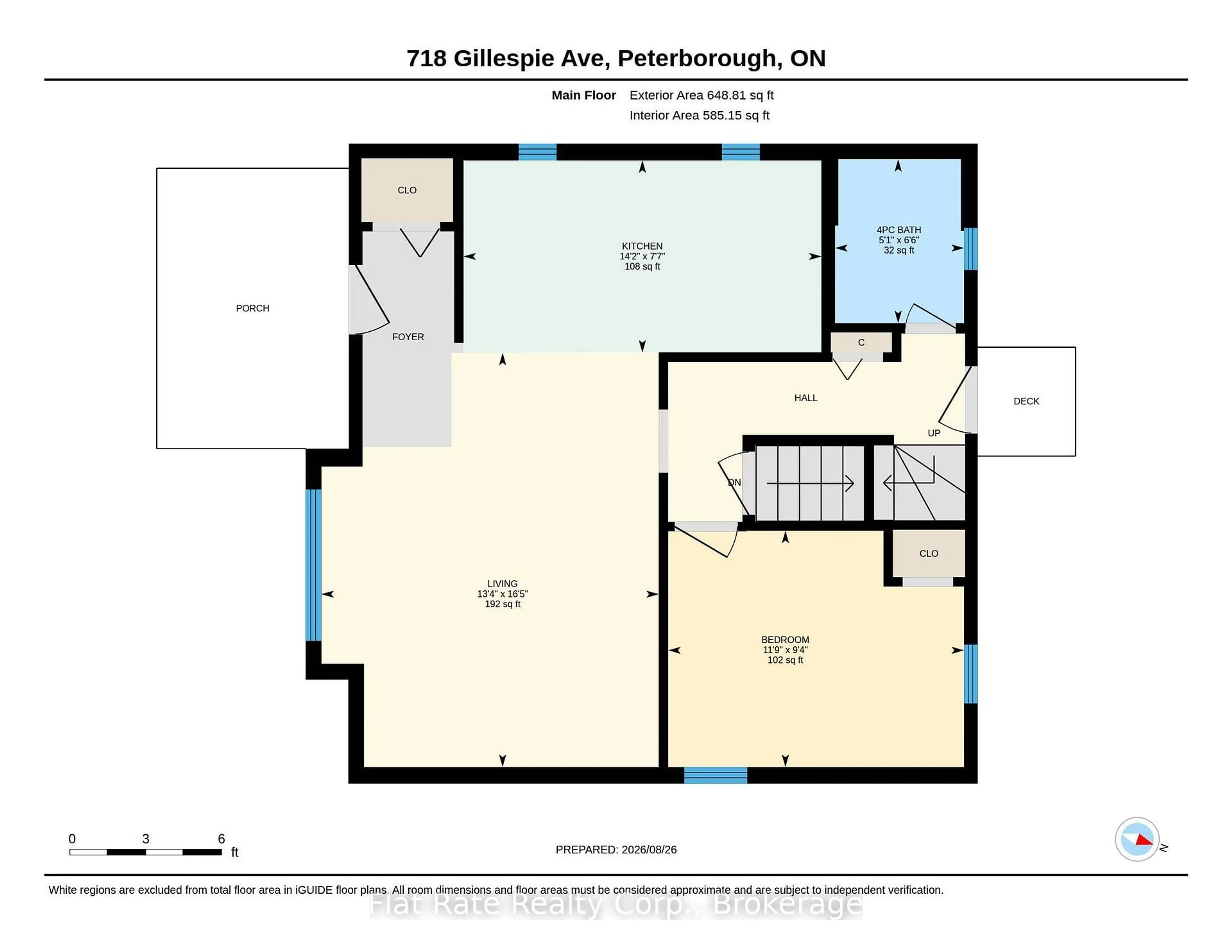 Floor plan for 718 GILLESPIE Ave, Peterborough Ontario K9J 5N8