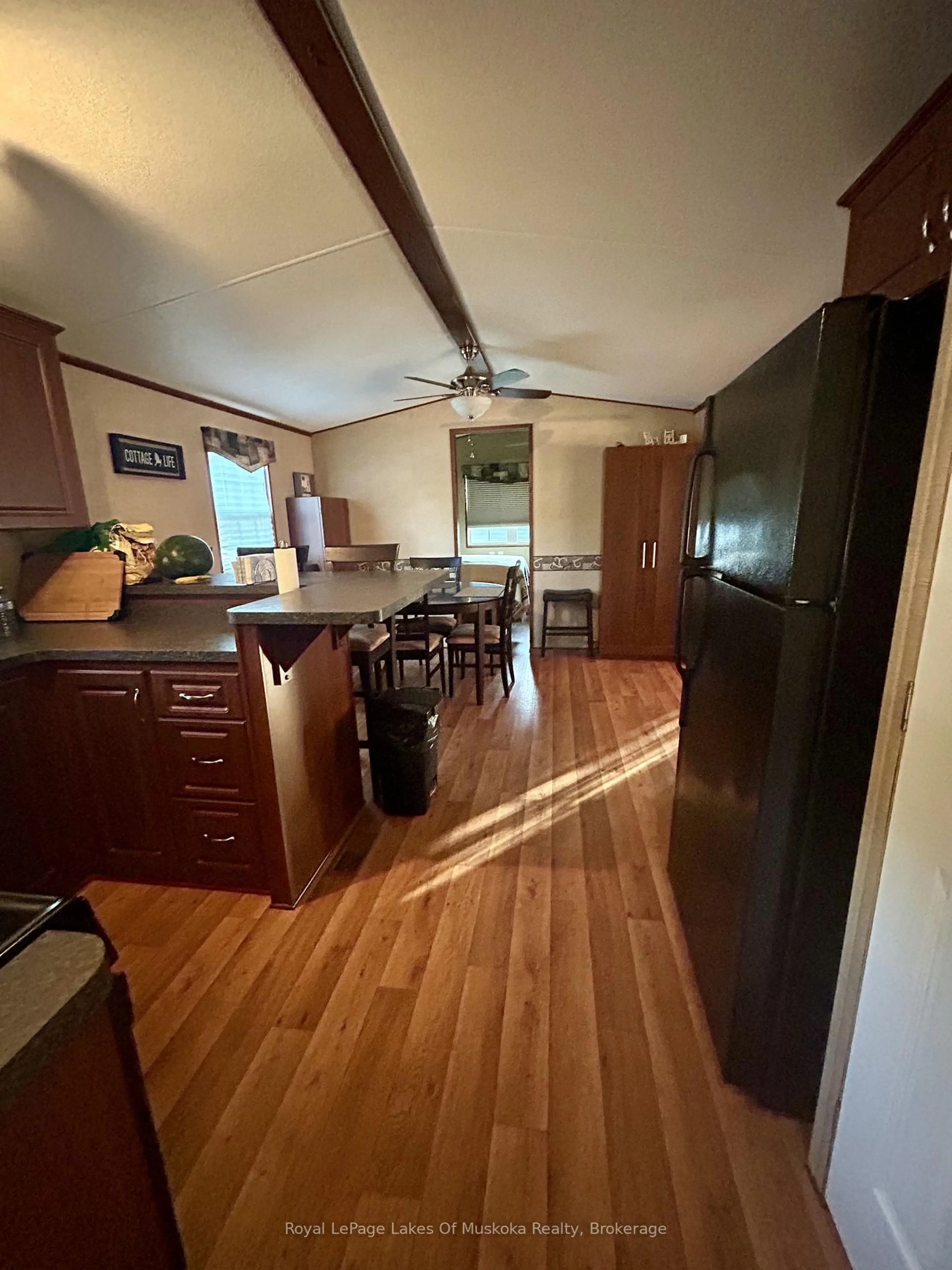 Open concept kitchen, wood/laminate floor for 1336 South Morrison Lake Rd #2, Gravenhurst Ontario P1P 1R2