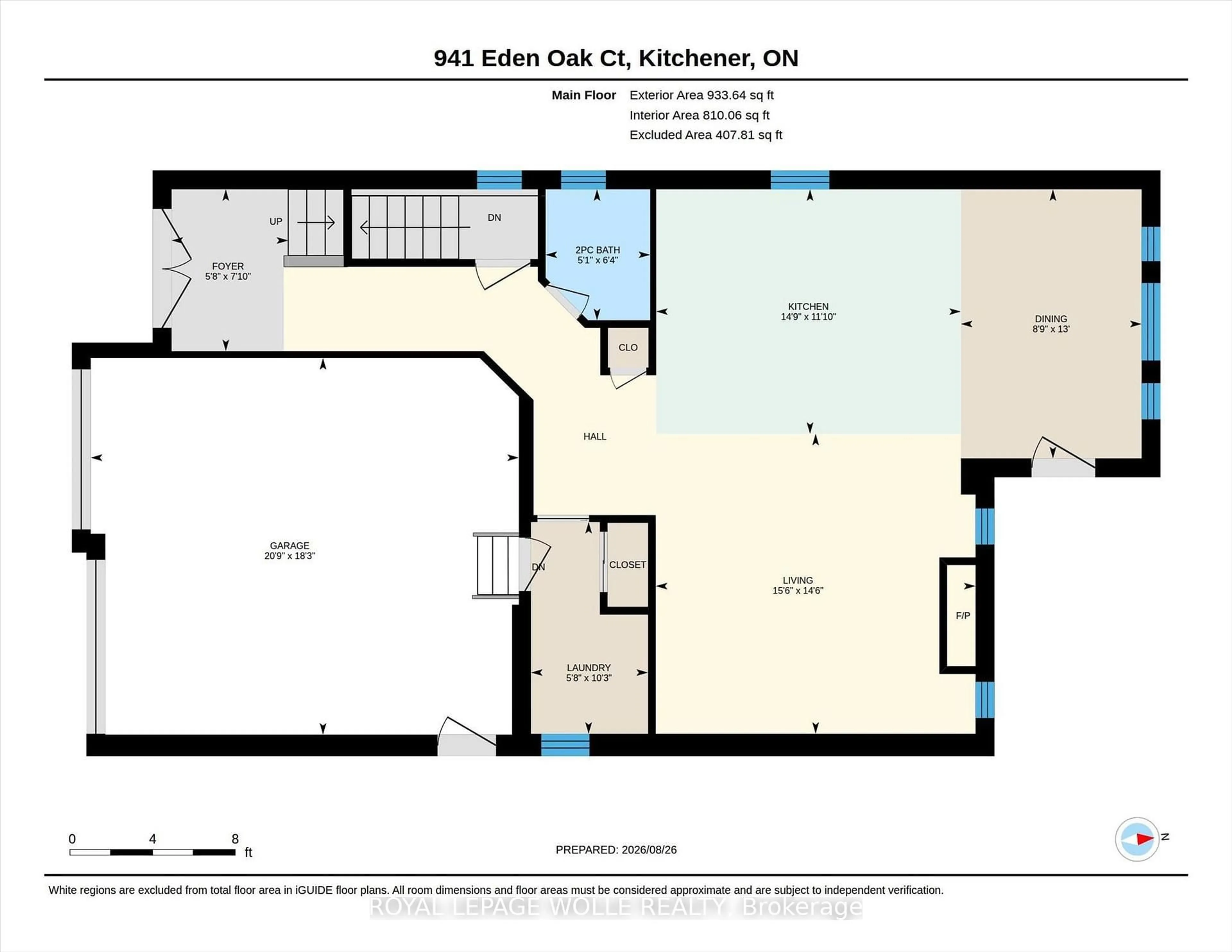 Floor plan for 941 Eden Oak Crt, Kitchener Ontario N2A 0H4