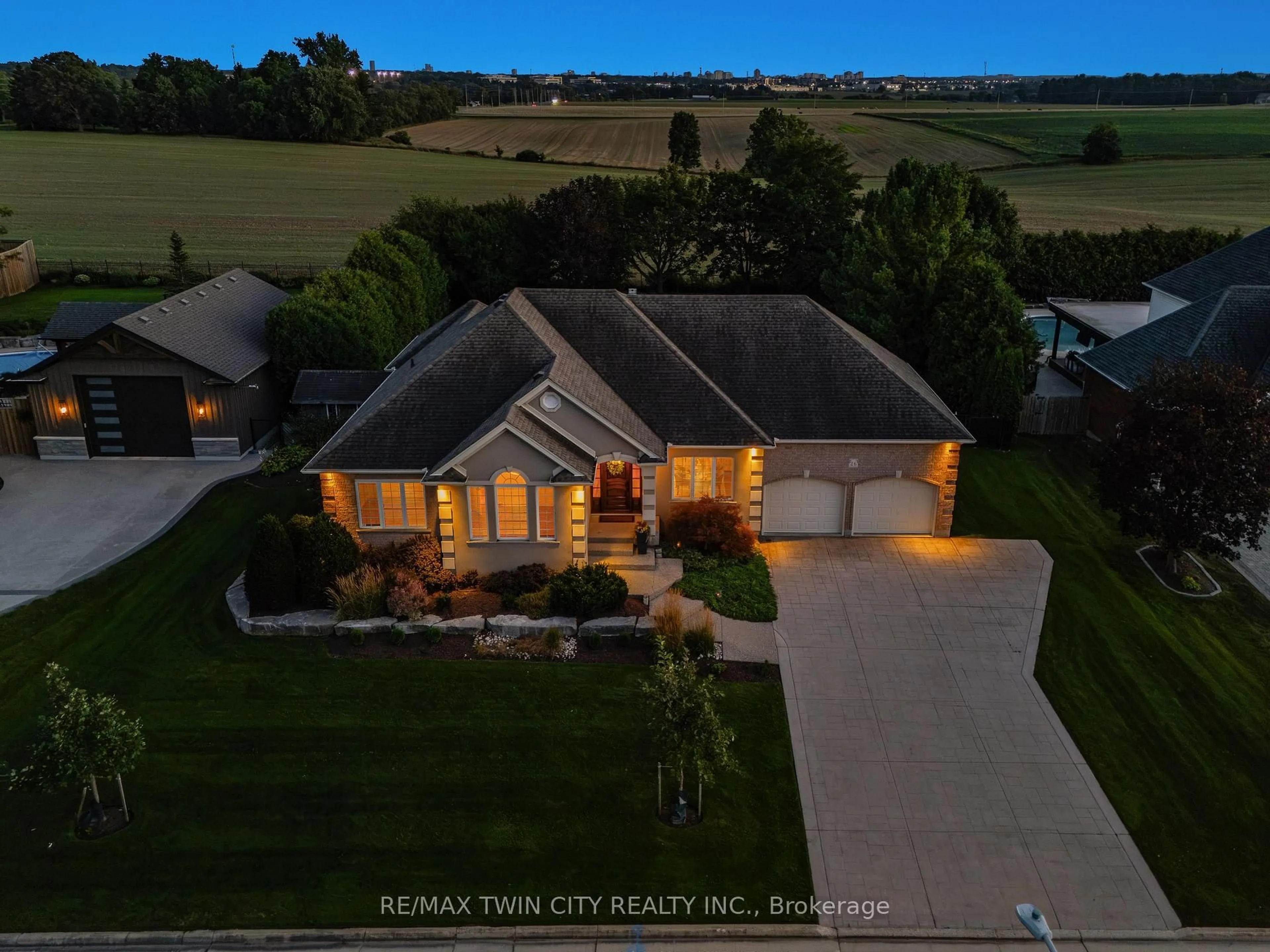 A pic from outside/outdoor area/front of a property/back of a property/a pic from drone, water/lake/river/ocean view for 26 Weberlyn Cres, Woolwich Ontario N0B 1N0
