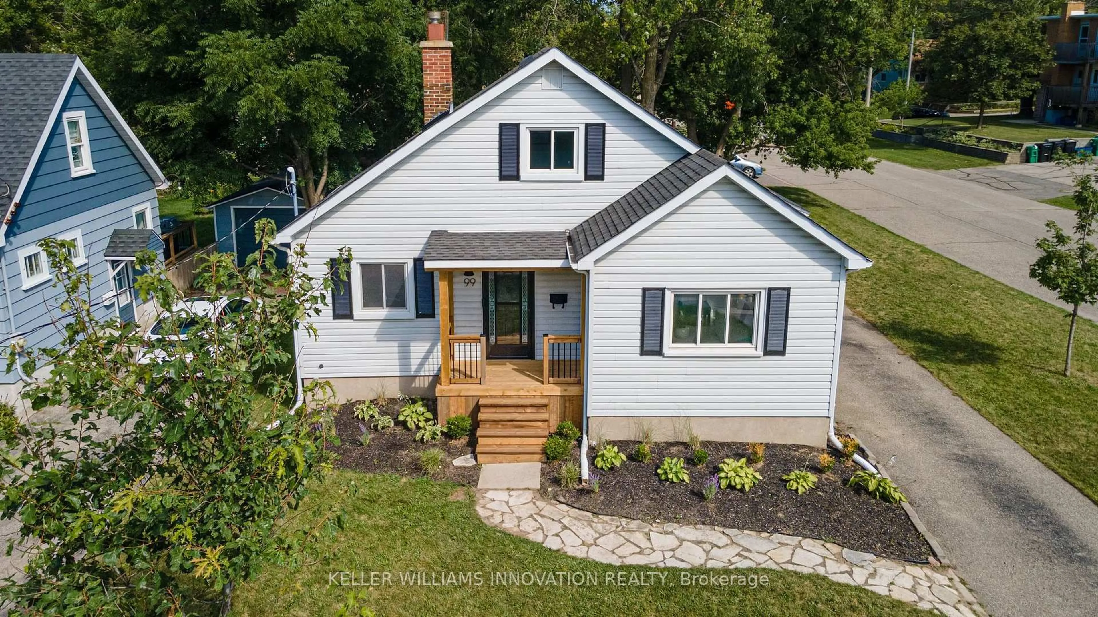 A pic from outside/outdoor area/front of a property/back of a property/a pic from drone, street for 99 Shantz Lane, Kitchener Ontario N2A 1T7