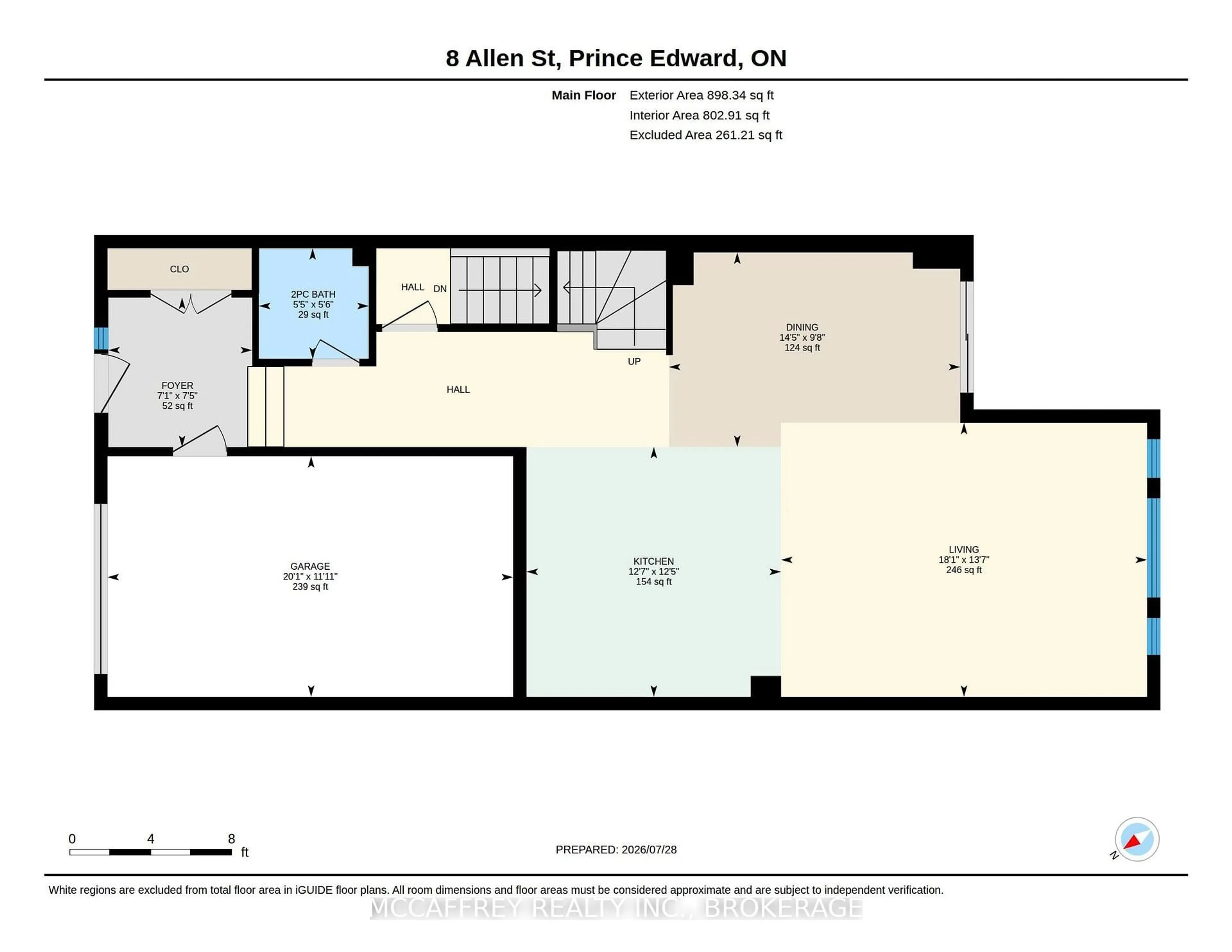 Floor plan for 8 Allen St, Prince Edward County Ontario K0K 2T0