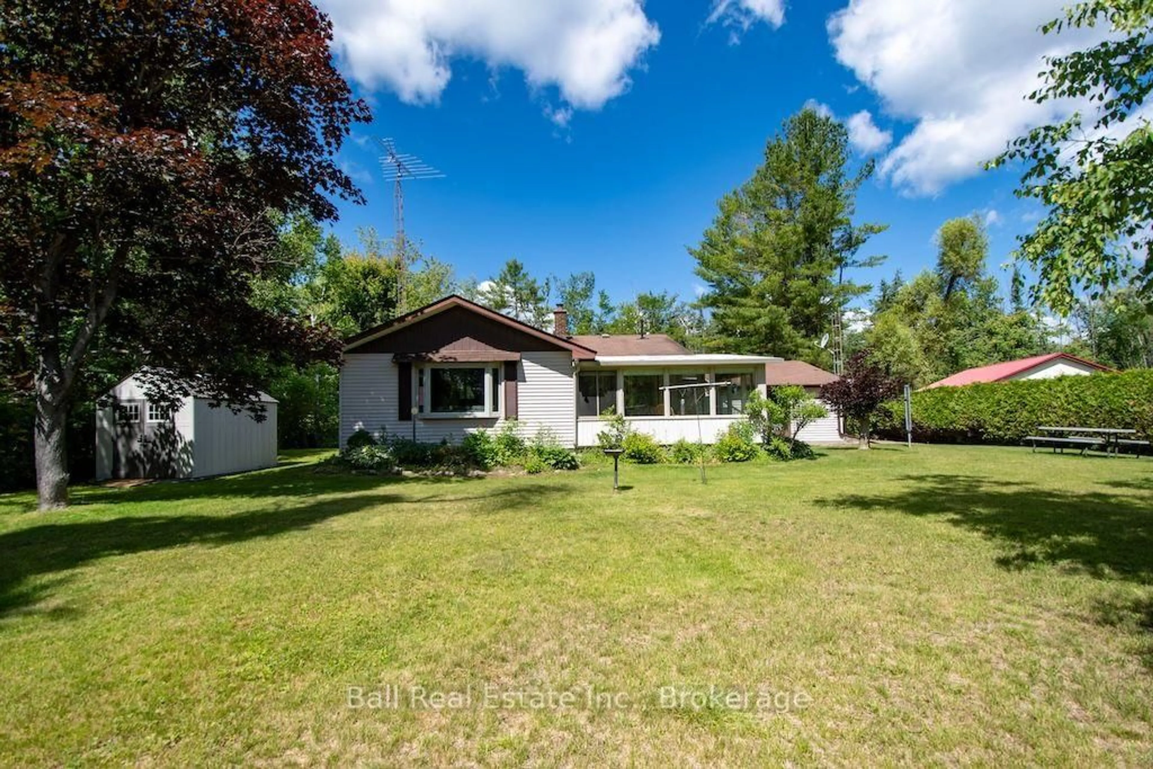 A pic from outside/outdoor area/front of a property/back of a property/a pic from drone, street for 2137 Chipmunk Rd, Douro-Dummer Ontario K0L 2H0