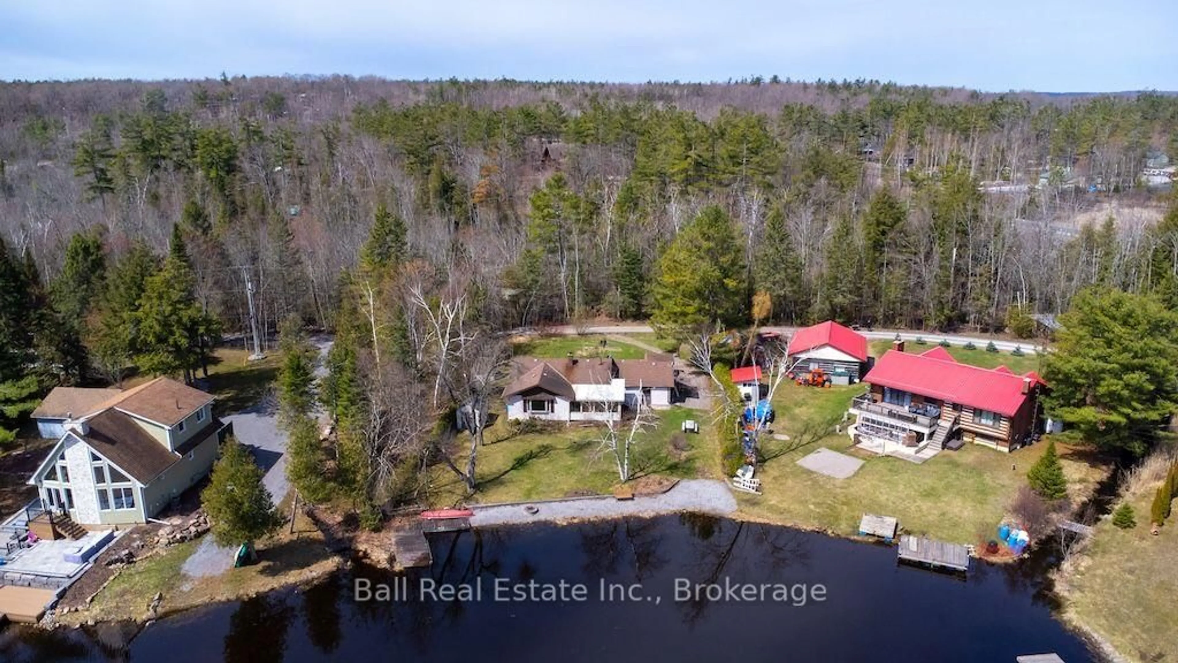 A pic from outside/outdoor area/front of a property/back of a property/a pic from drone, water/lake/river/ocean view for 2137 Chipmunk Rd, Douro-Dummer Ontario K0L 2H0