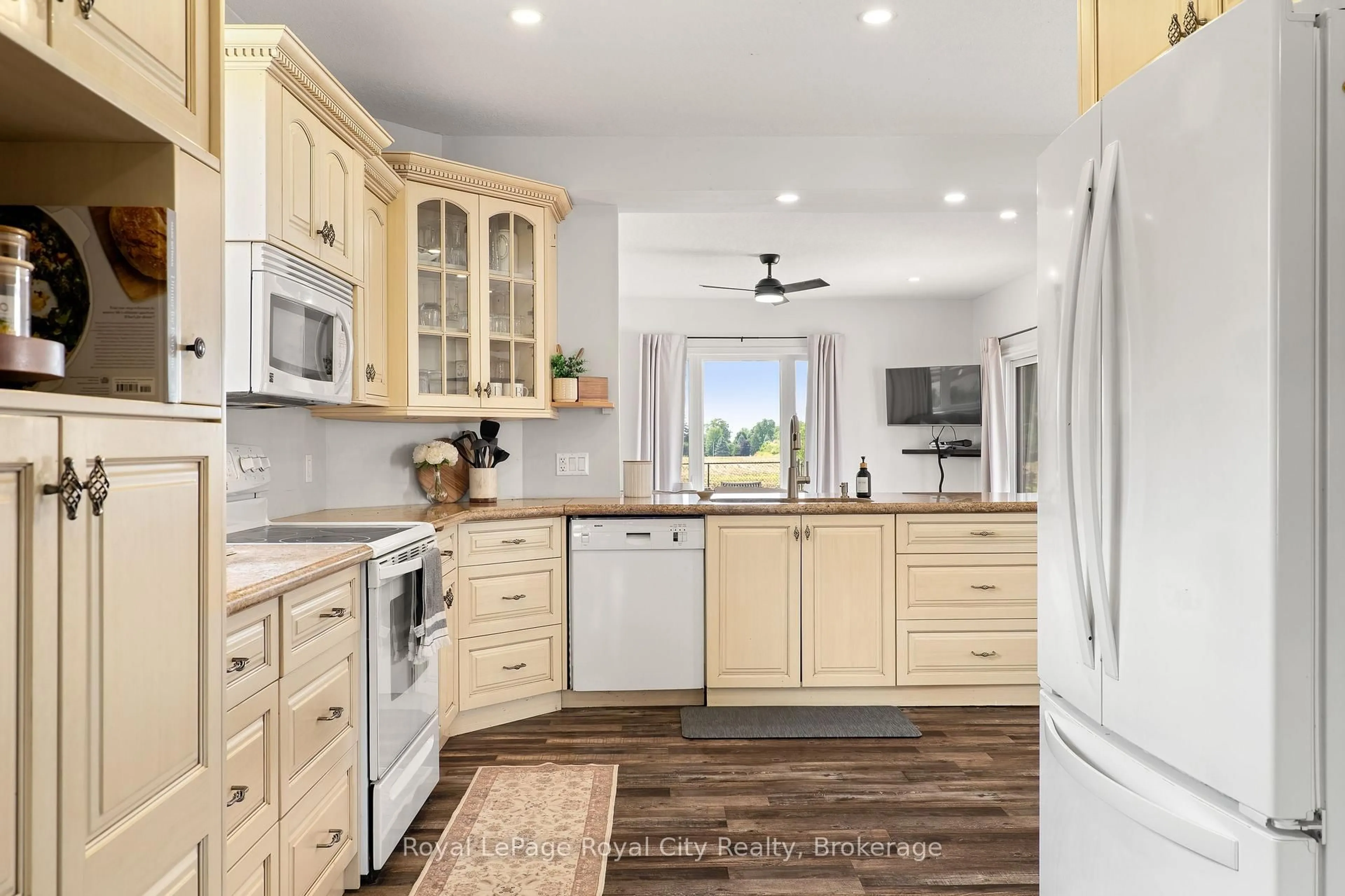 Open concept kitchen, ceramic/tile floor for 9116 Highway #6, Wellington North Ontario N0G 2E0