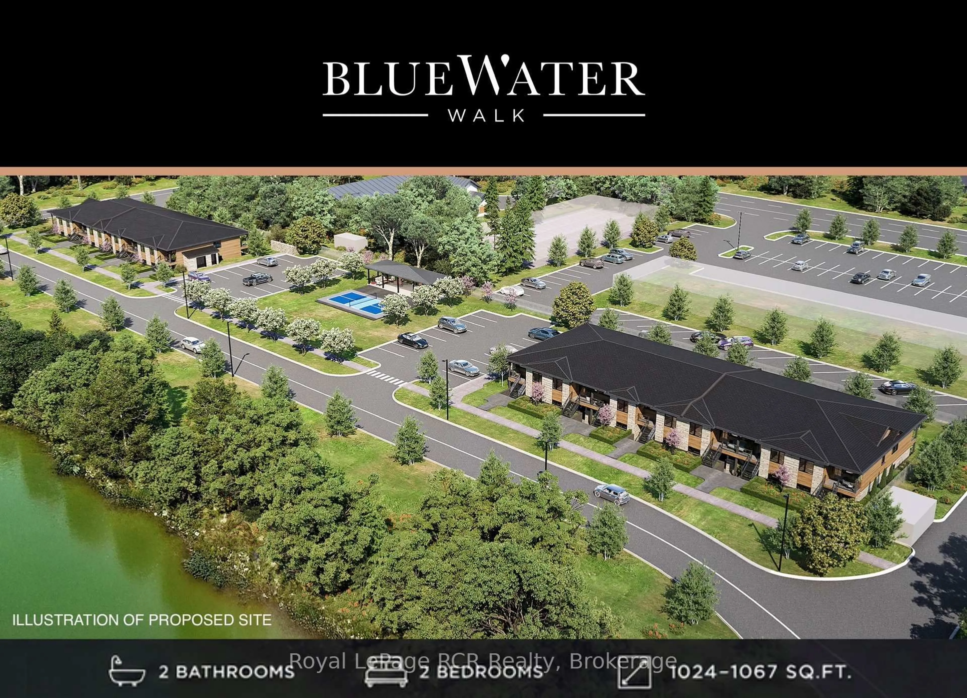 A pic from outside/outdoor area/front of a property/back of a property/a pic from drone, water/lake/river/ocean view for 215 B Concession Rd 10 Rd #Unit 15, Saugeen Shores Ontario N0H 2C7