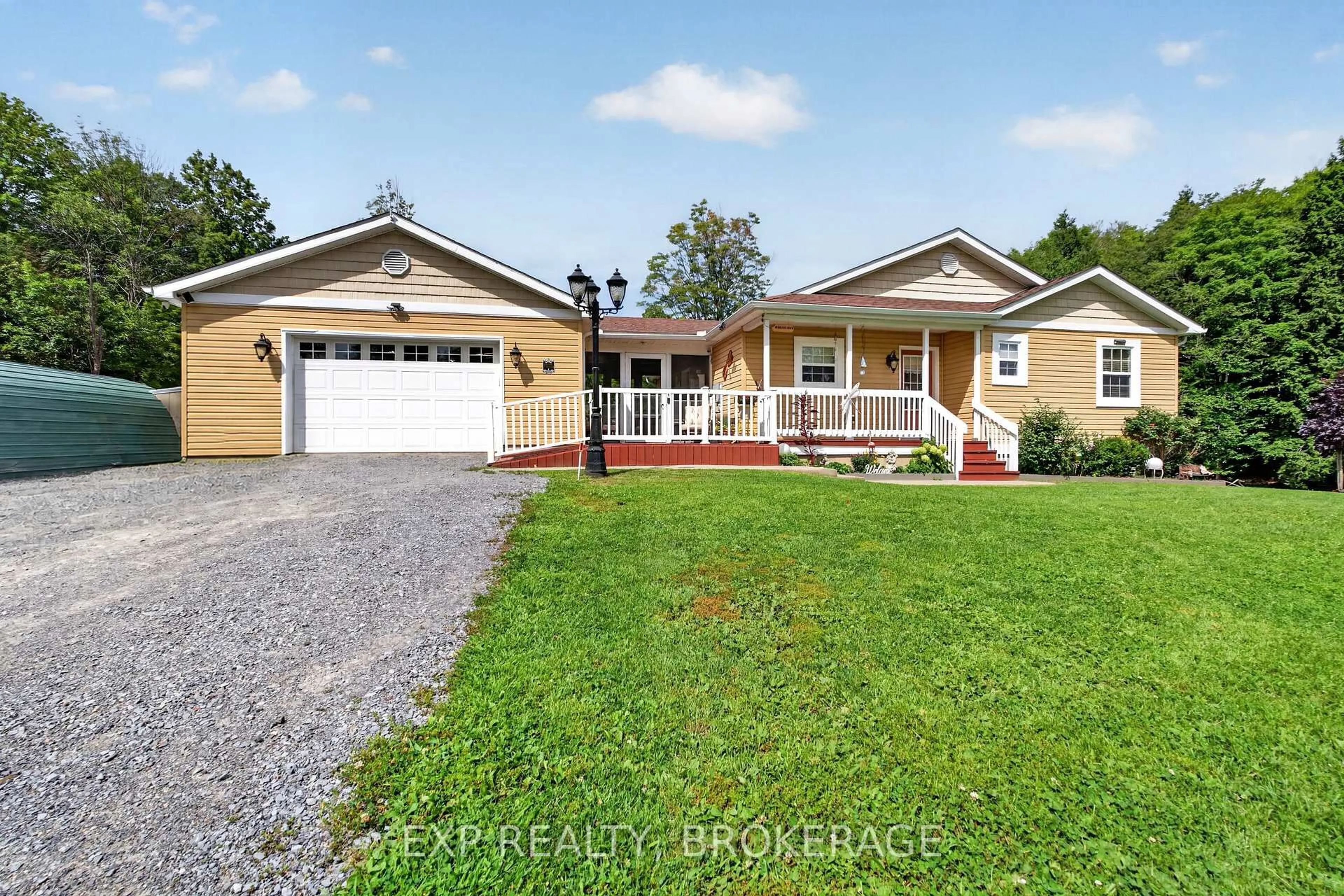 Home with vinyl exterior material, street for 3288 LONG LAKE Rd, Mountain Grove Ontario K0H 2E0