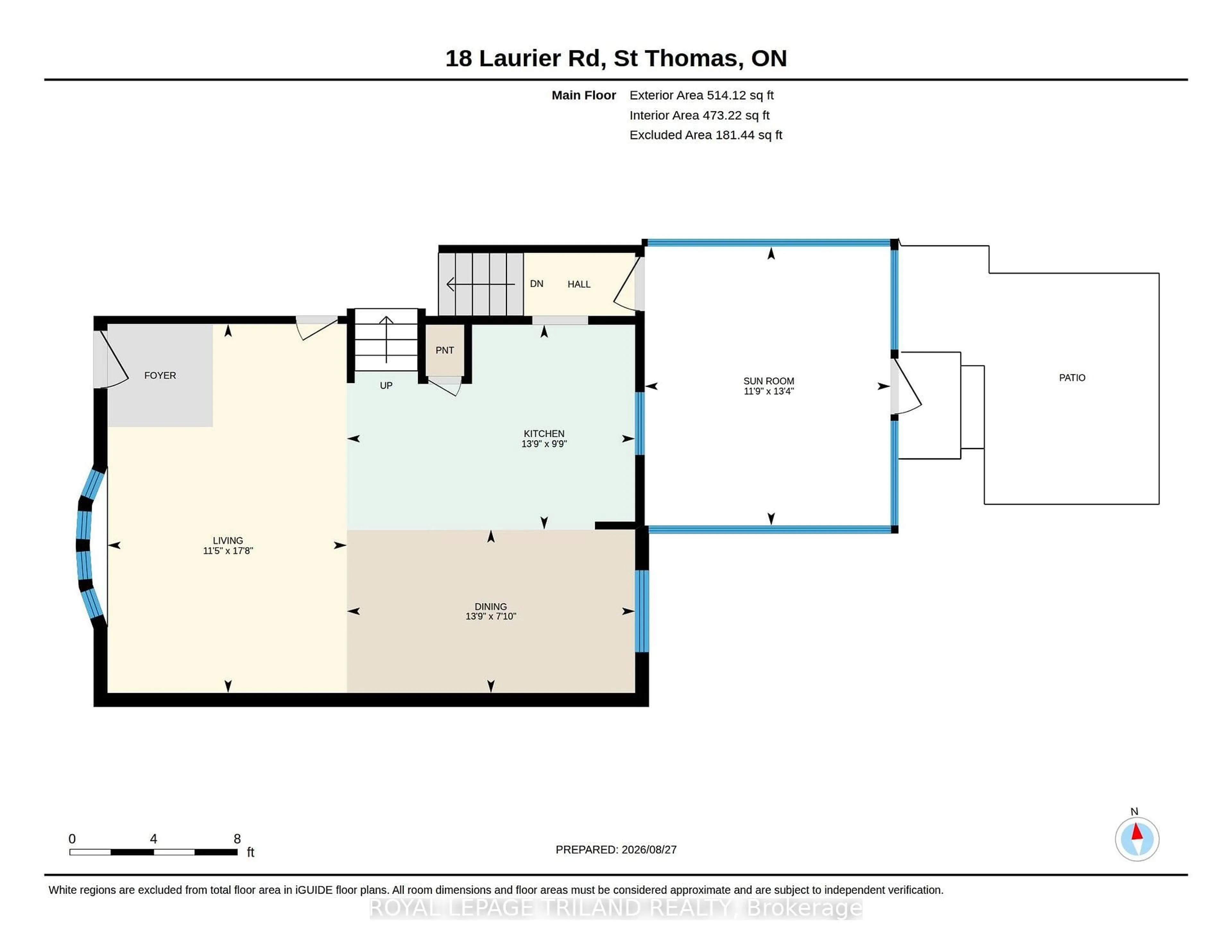 Floor plan for 18 Laurier Rd, St. Thomas Ontario N5P 3N7