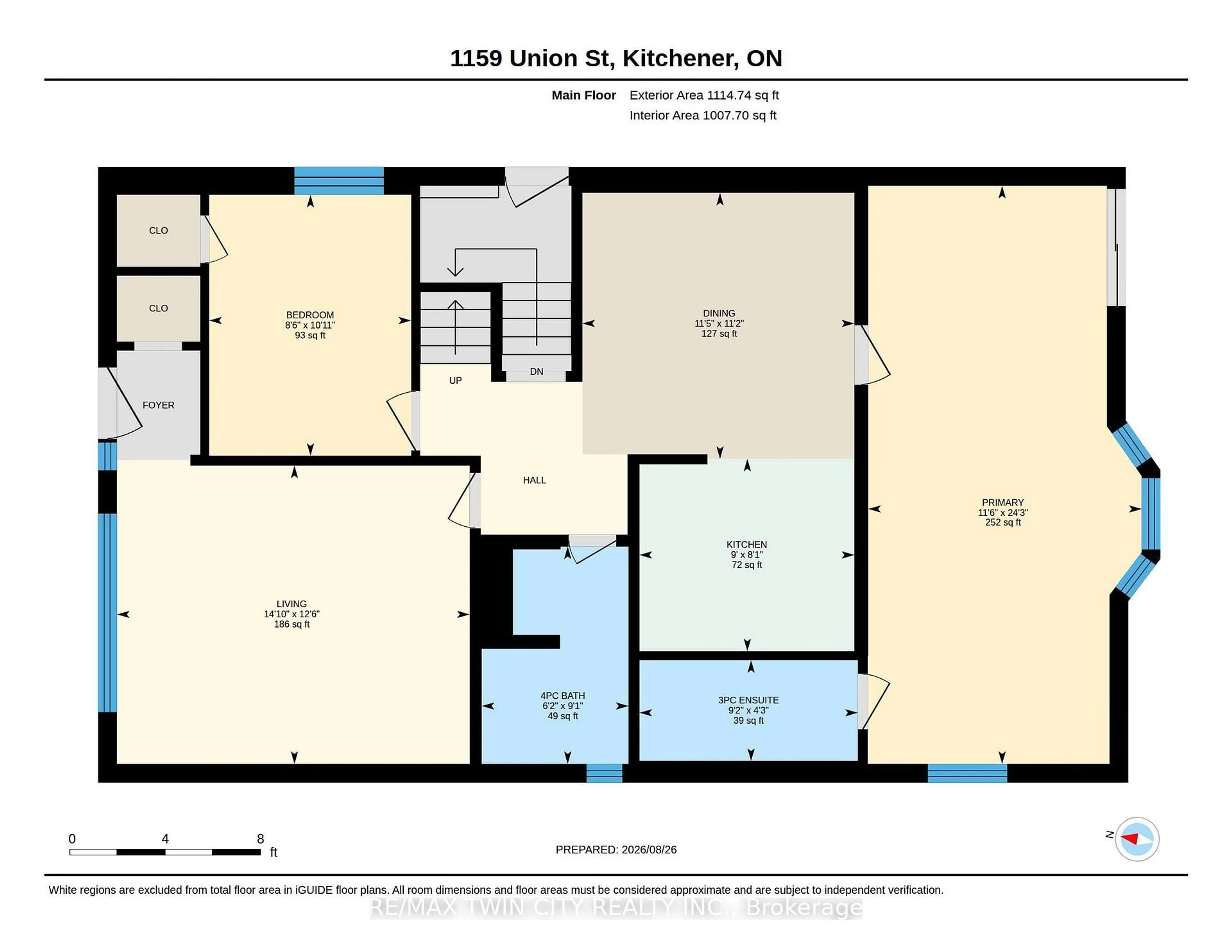 Floor plan for 1159 Union St, Kitchener Ontario N2H 6K3