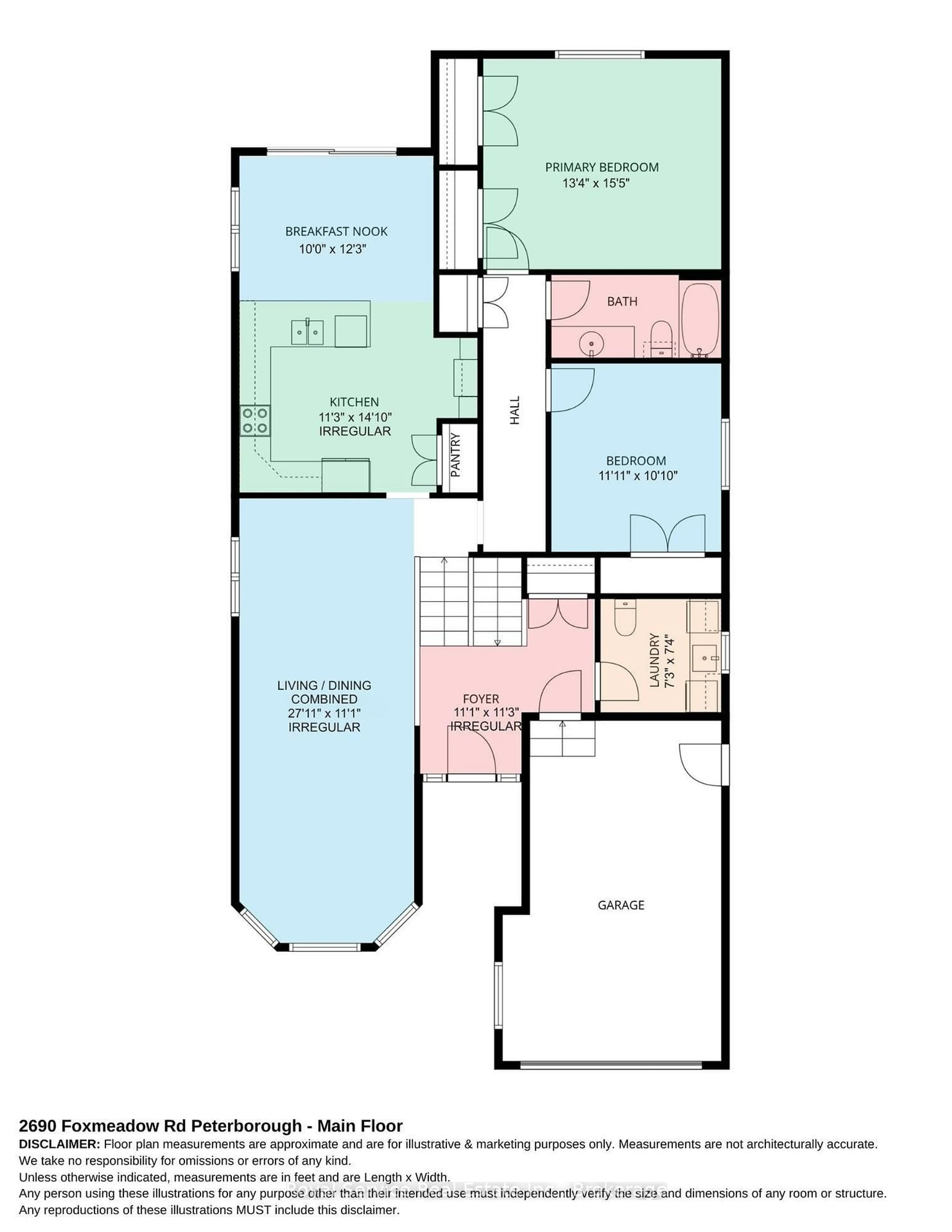 Floor plan for 2690 Foxmeadow Rd, Peterborough Ontario K9L 0A8
