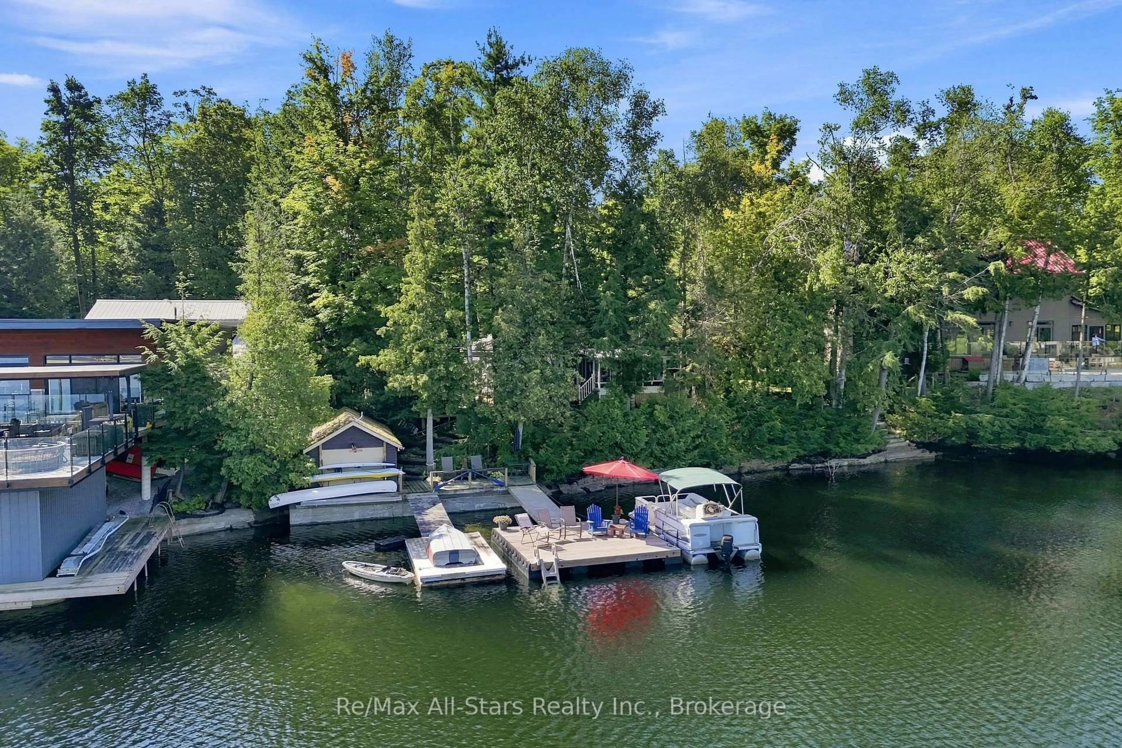 A pic from outside/outdoor area/front of a property/back of a property/a pic from drone, water/lake/river/ocean view for 1561 Crystal Lake, Trent Lakes Ontario K0M 2A0