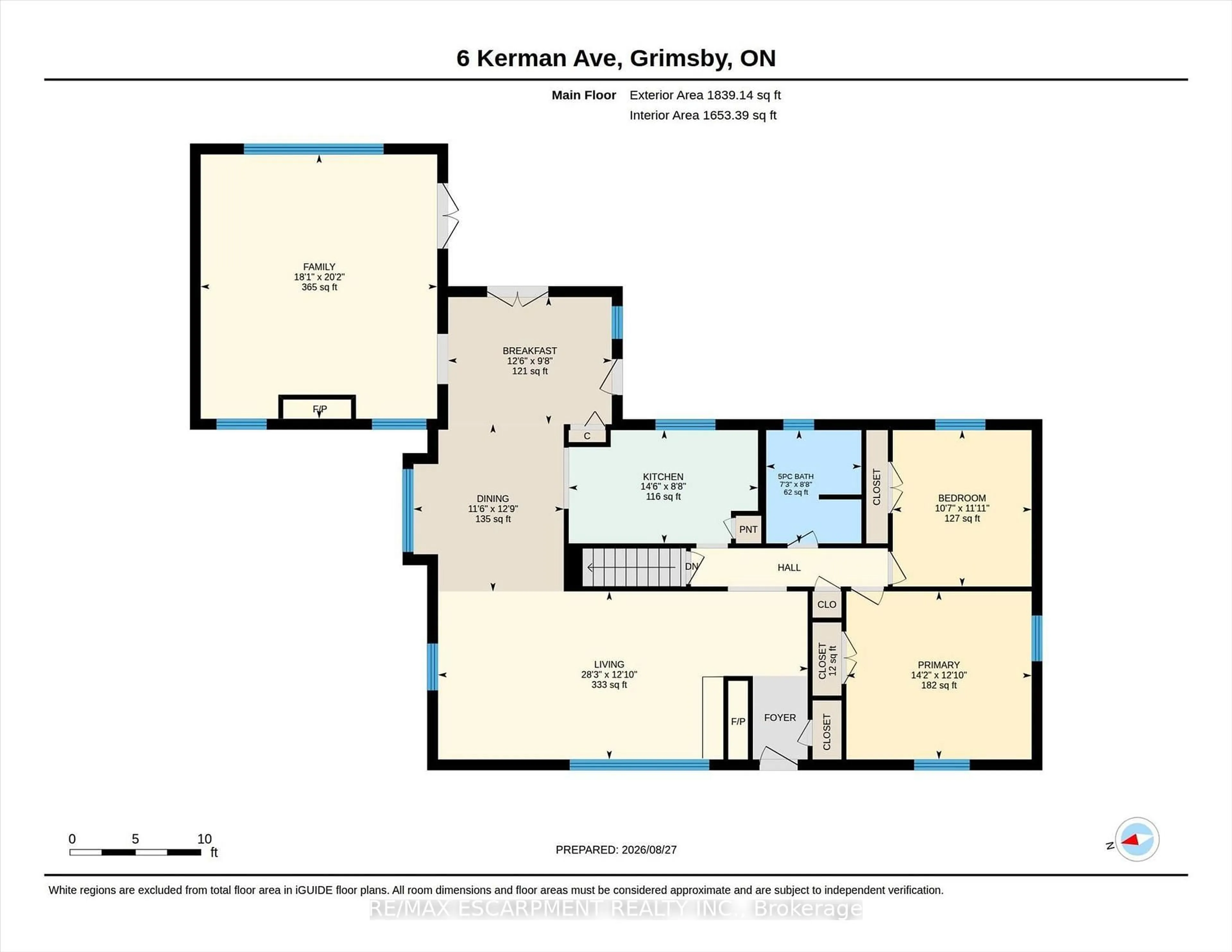 Floor plan for 6 Kerman Ave, Grimsby Ontario L3M 3W4