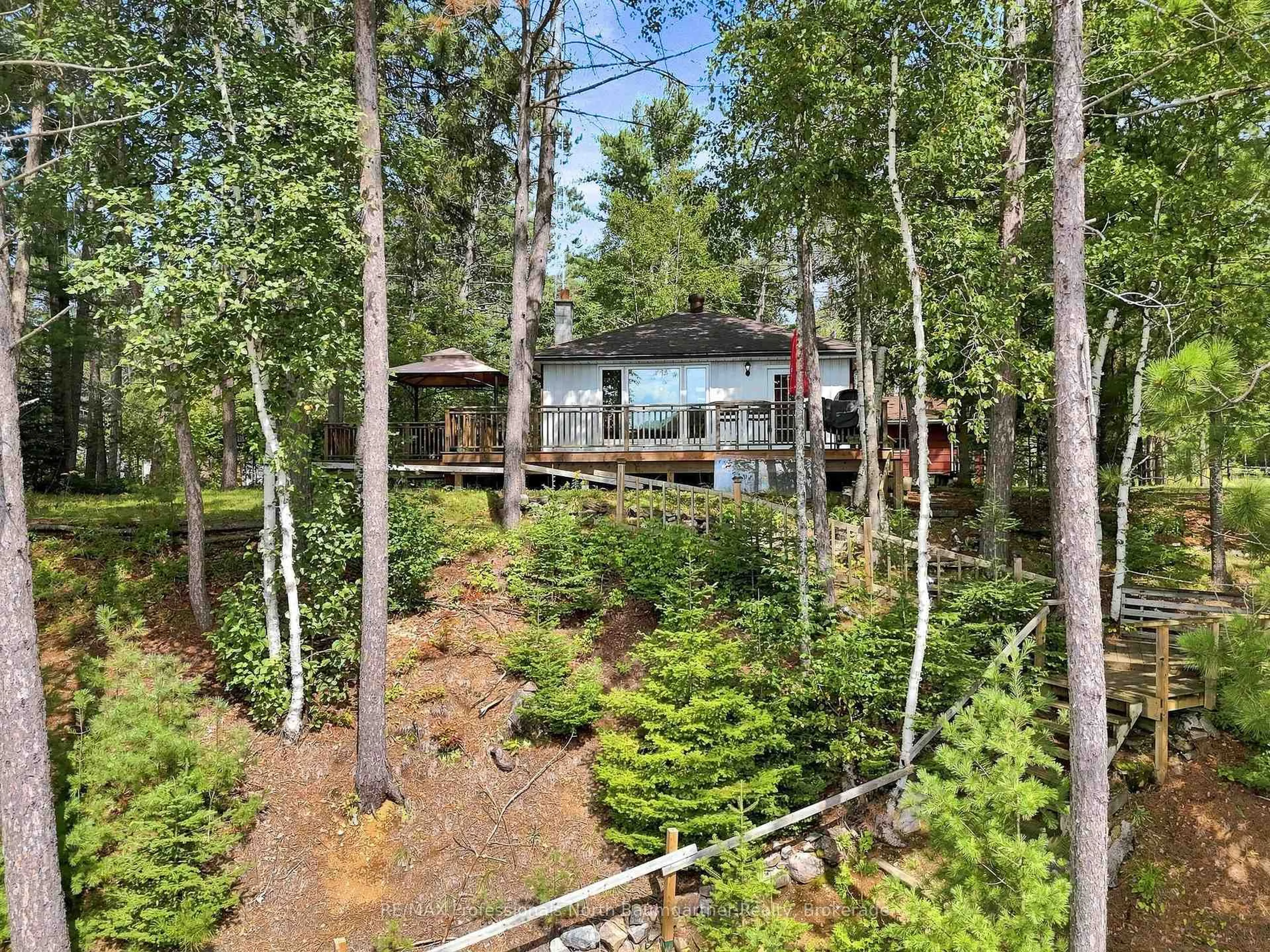 A pic from outside/outdoor area/front of a property/back of a property/a pic from drone, forest/trees view for 1110 Edward Sanderson Rd, Highlands East Ontario K0L 2Y0
