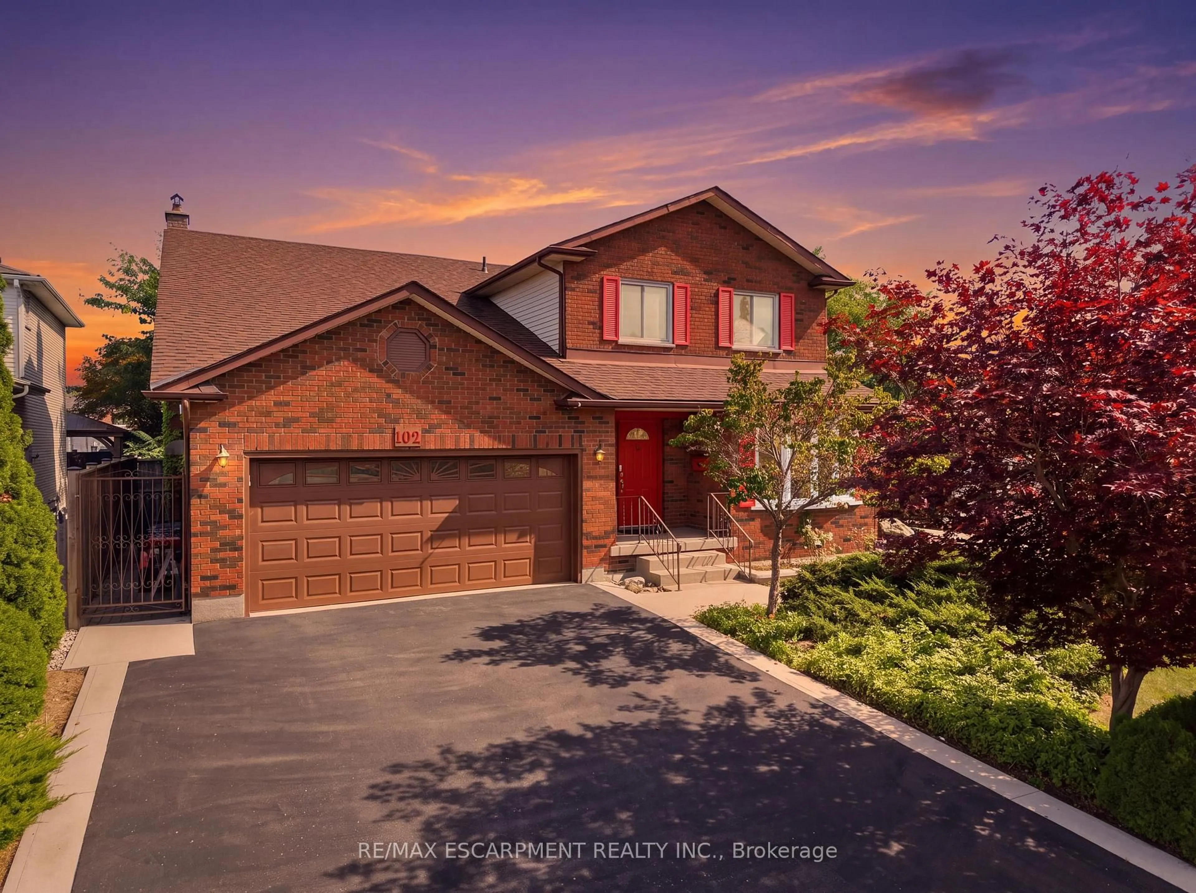 Home with brick exterior material, street for 102 Trenholme Cres, Hamilton Ontario L8W 2L6