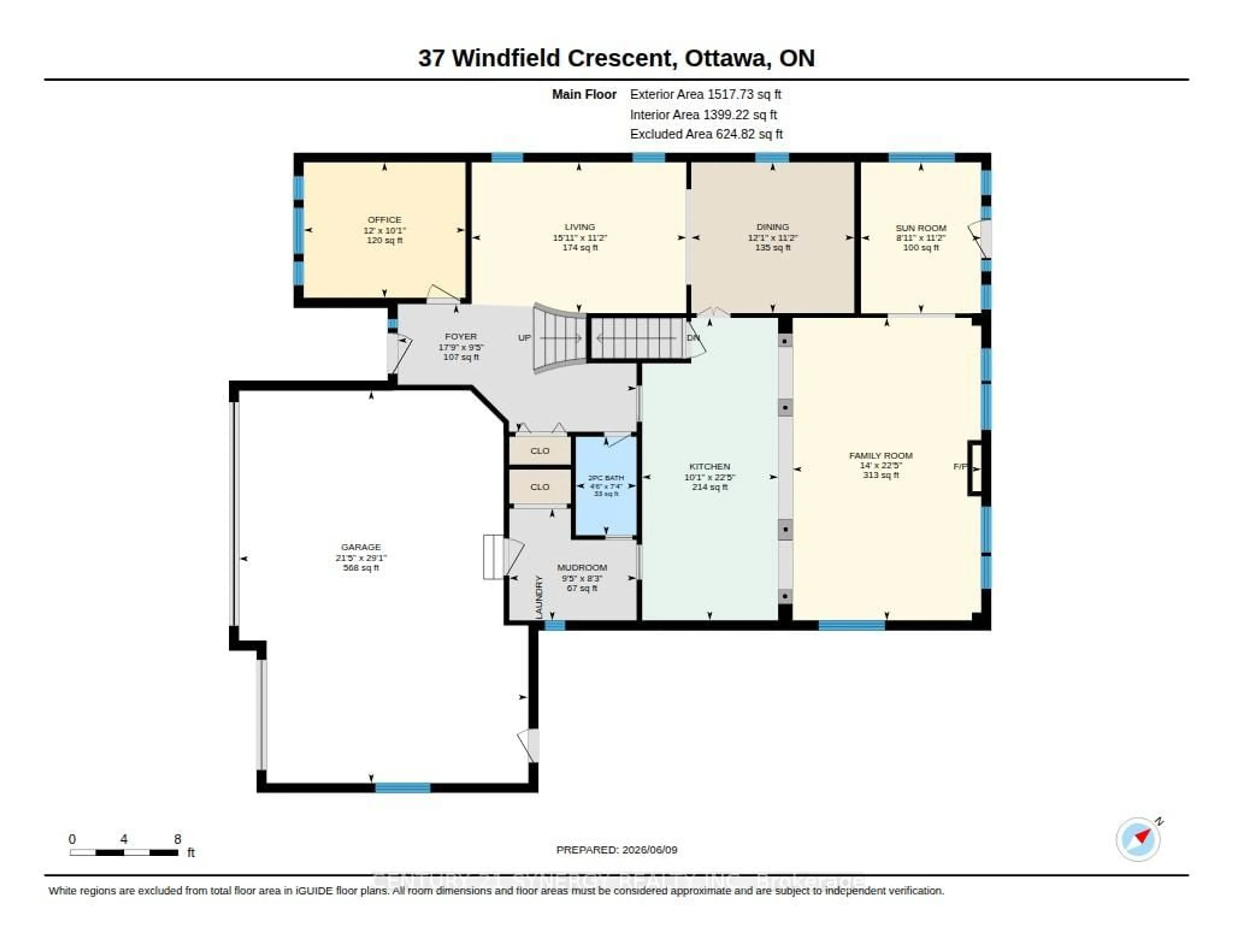 Floor plan for 37 Windfield Cres, Ottawa Ontario K2M 2B7