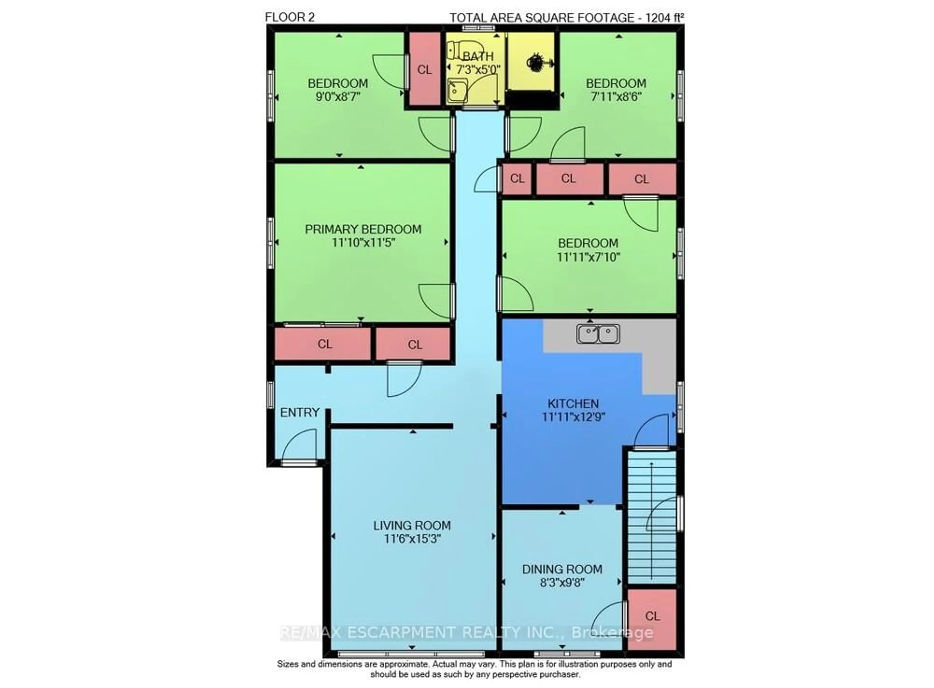 Floor plan for 689 Burgess Ave, Hamilton Ontario L8H 6J2