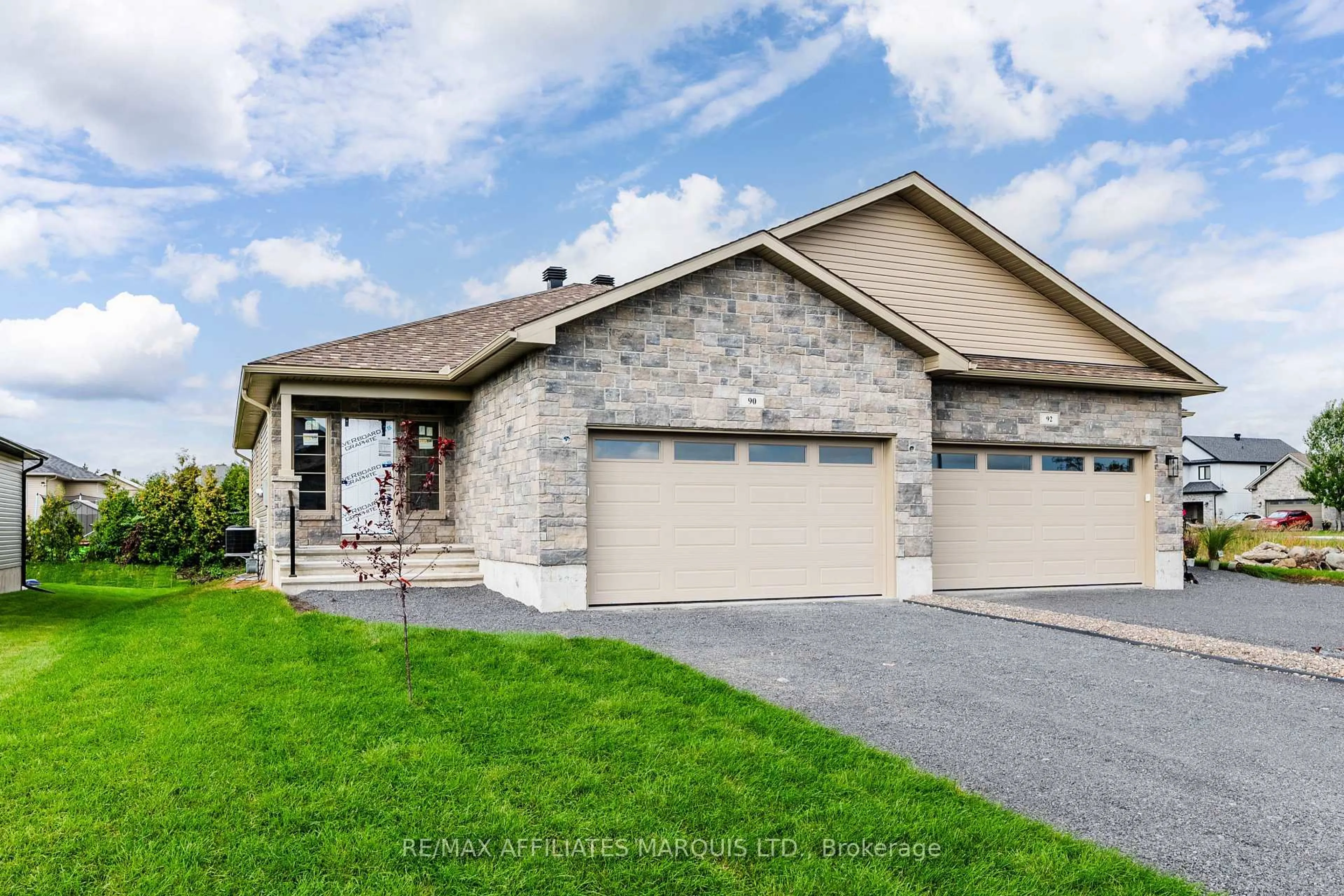 Home with brick exterior material, street for 90 Forrester Way, South Stormont Ontario K0C 1P0