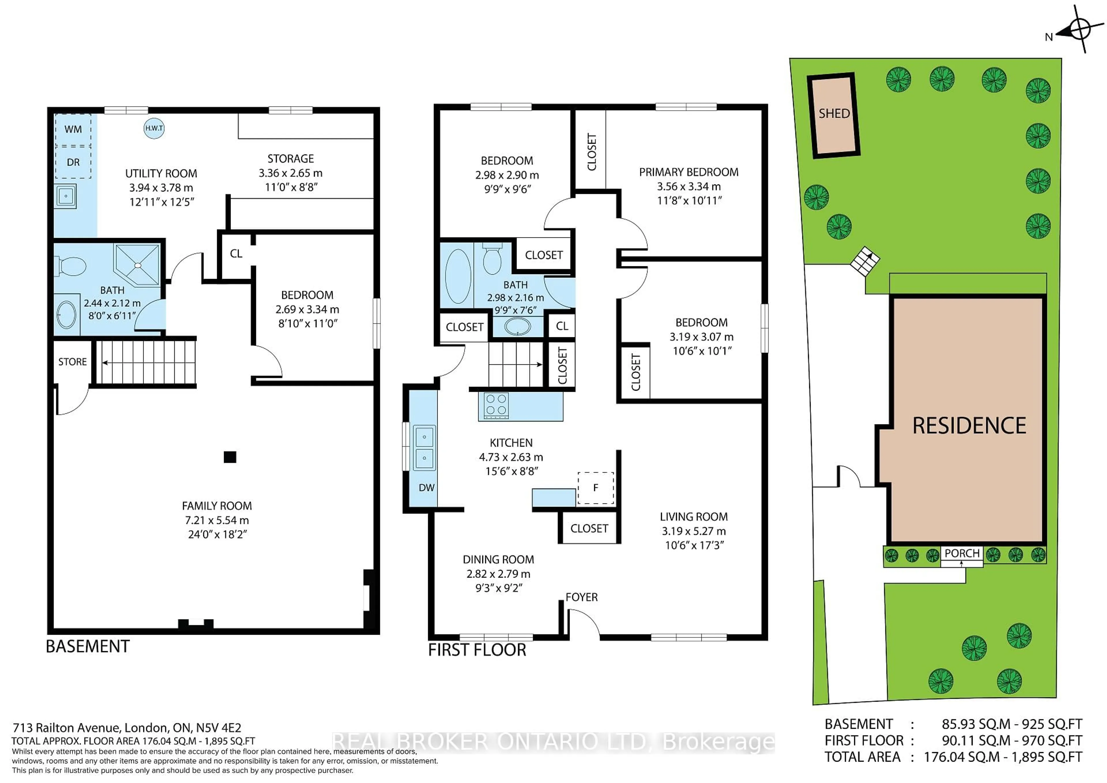 Floor plan for 713 Railton Ave, London East Ontario N5V 4E2