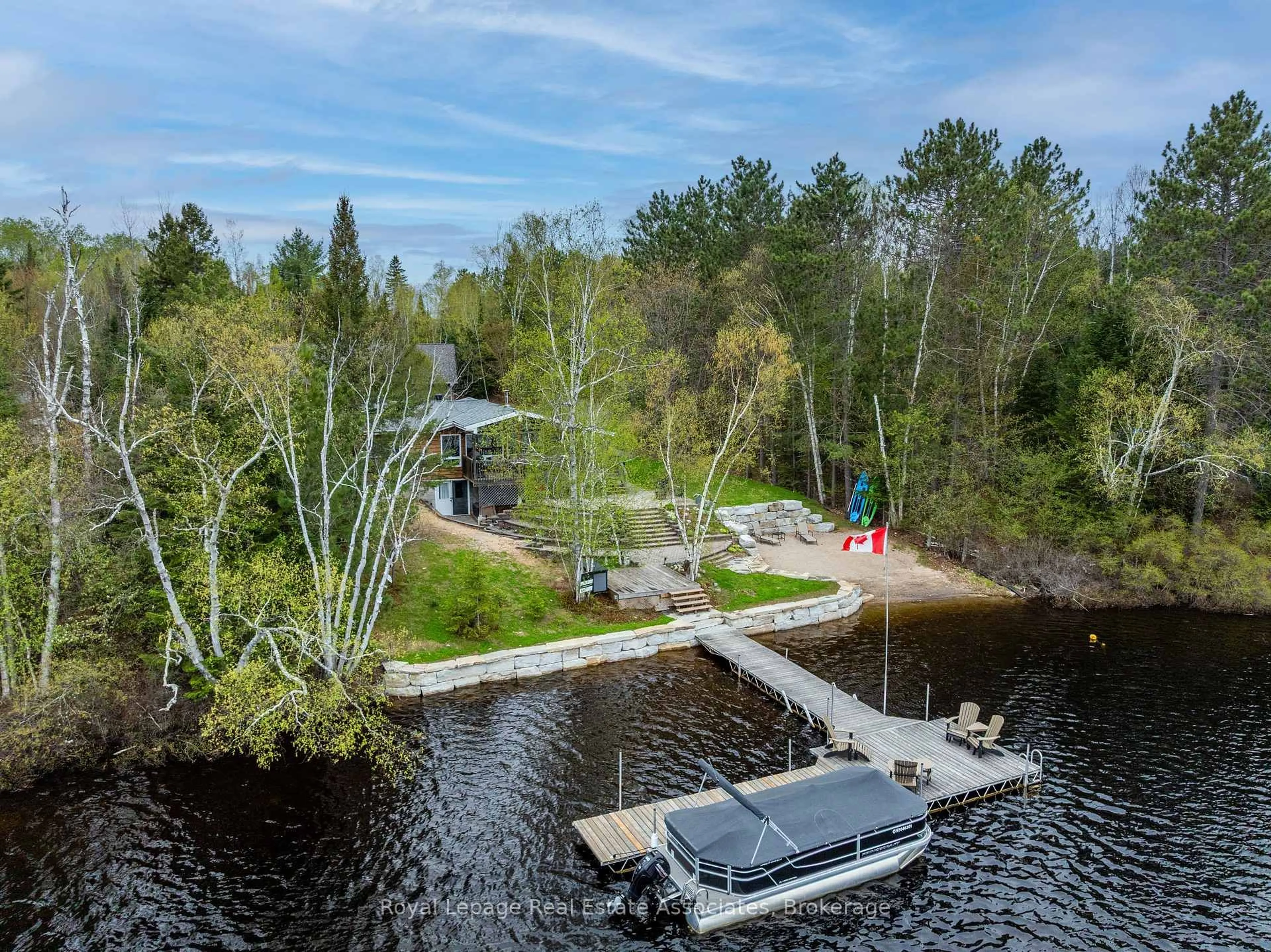 A pic from outside/outdoor area/front of a property/back of a property/a pic from drone, water/lake/river/ocean view for 196 Circle Rd, Maynooth Ontario K0L 2K0