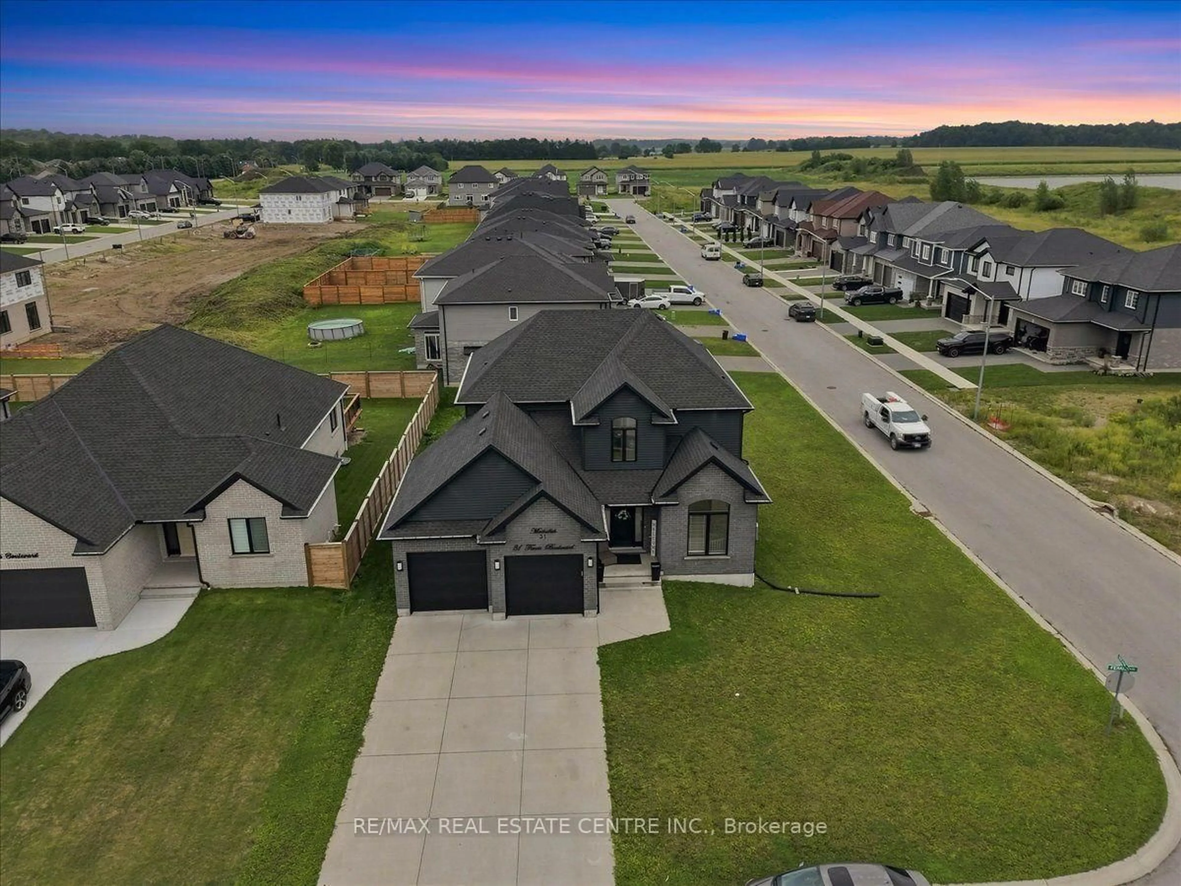 A pic from outside/outdoor area/front of a property/back of a property/a pic from drone, street for 31 Ferris Blvd, Zorra Ontario N0M 2M0