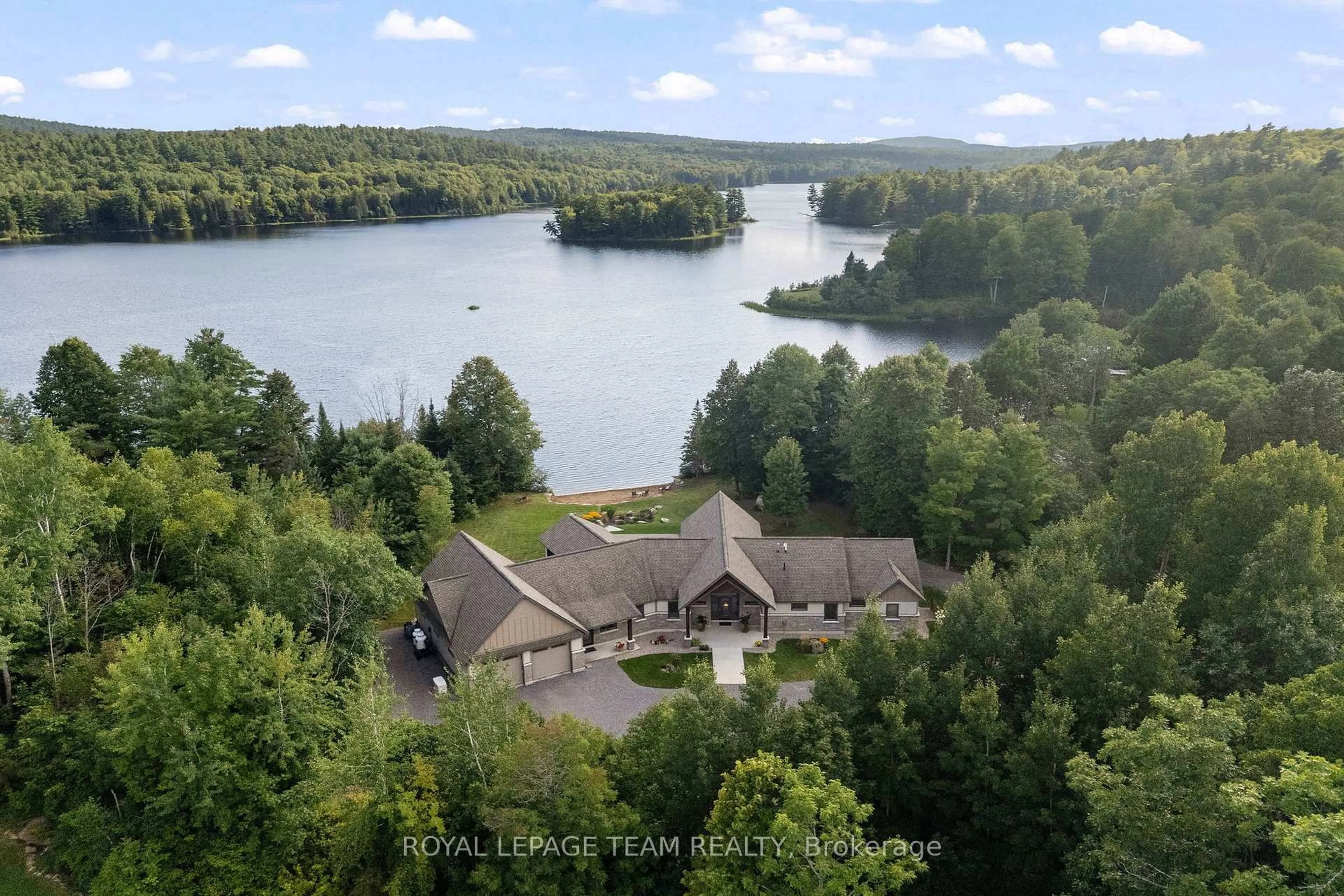 A pic from outside/outdoor area/front of a property/back of a property/a pic from drone, water/lake/river/ocean view for 36 Cub Scout Cres, Calabogie Ontario K0J 1H0