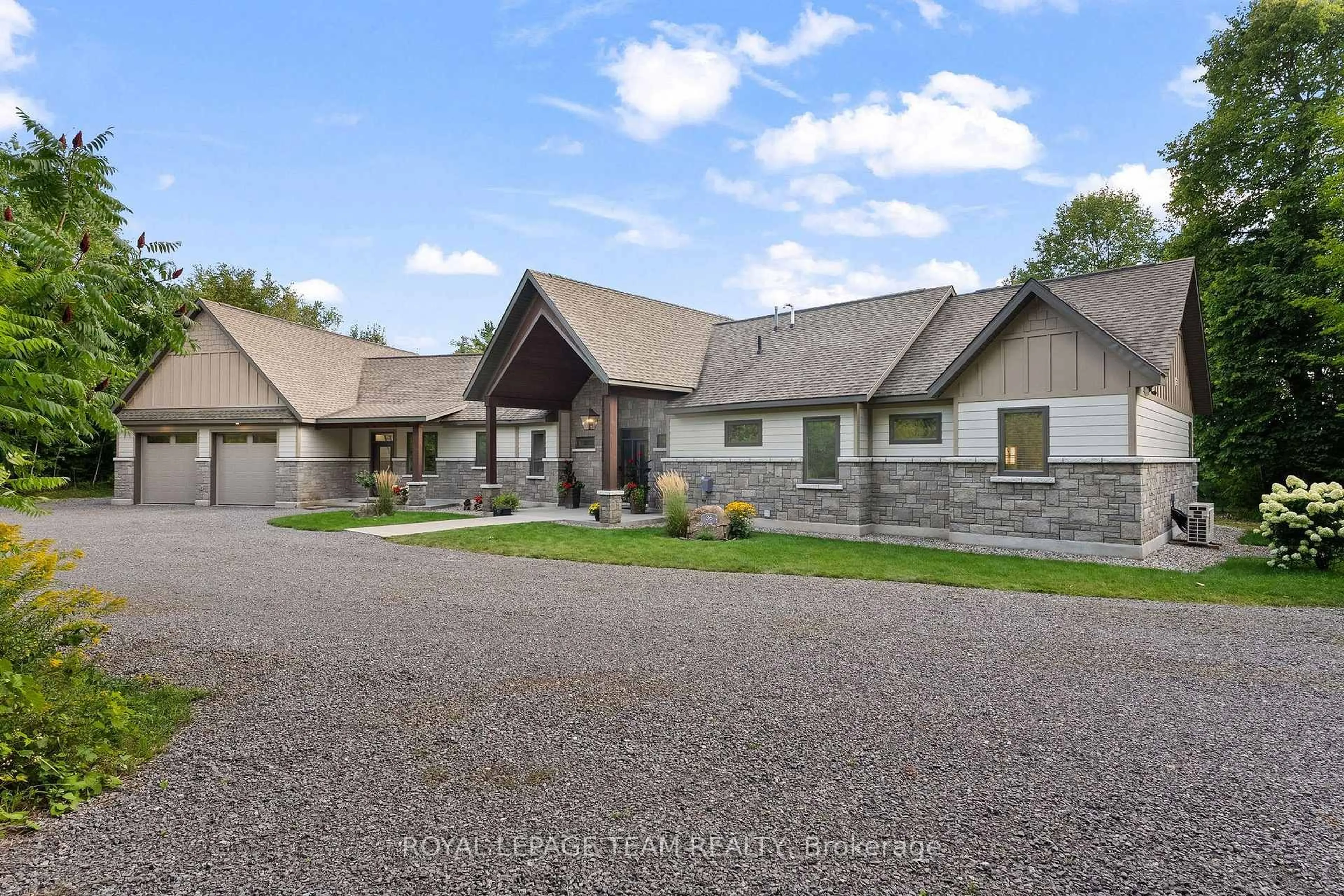 A pic from outside/outdoor area/front of a property/back of a property/a pic from drone, mountain view for 36 Cub Scout Cres, Calabogie Ontario K0J 1H0