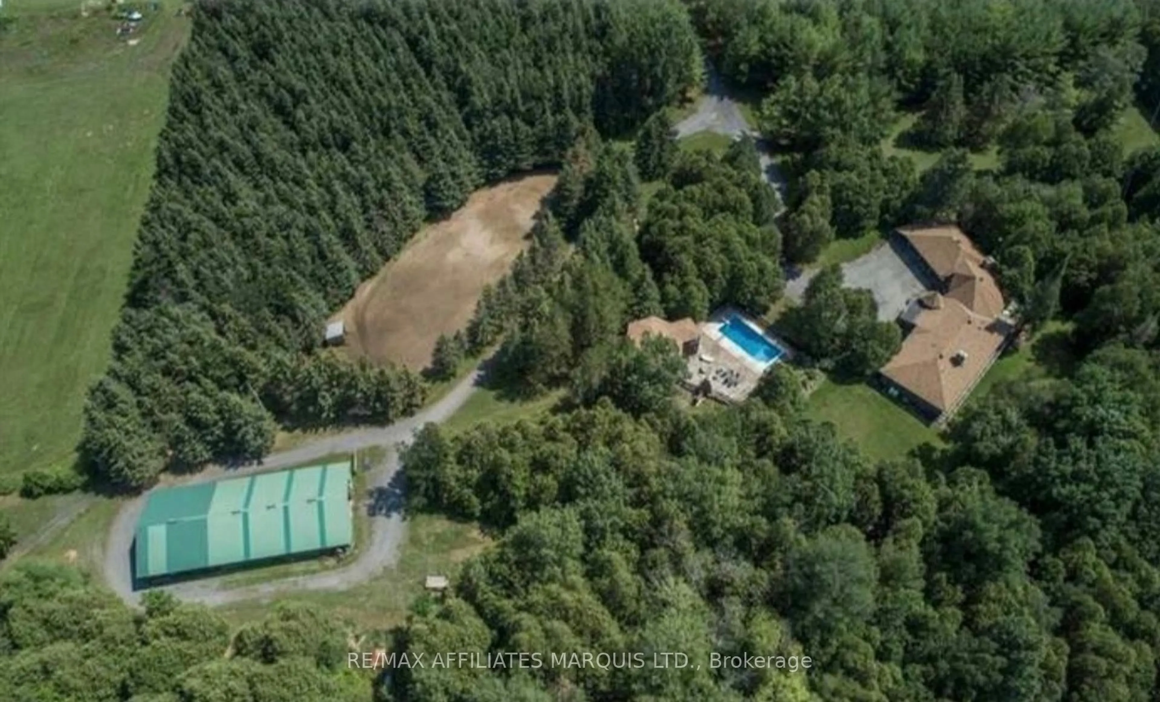 A pic from outside/outdoor area/front of a property/back of a property/a pic from drone, forest/trees view for 4466 County 34 Rd, South Glengarry Ontario K0C 1L0