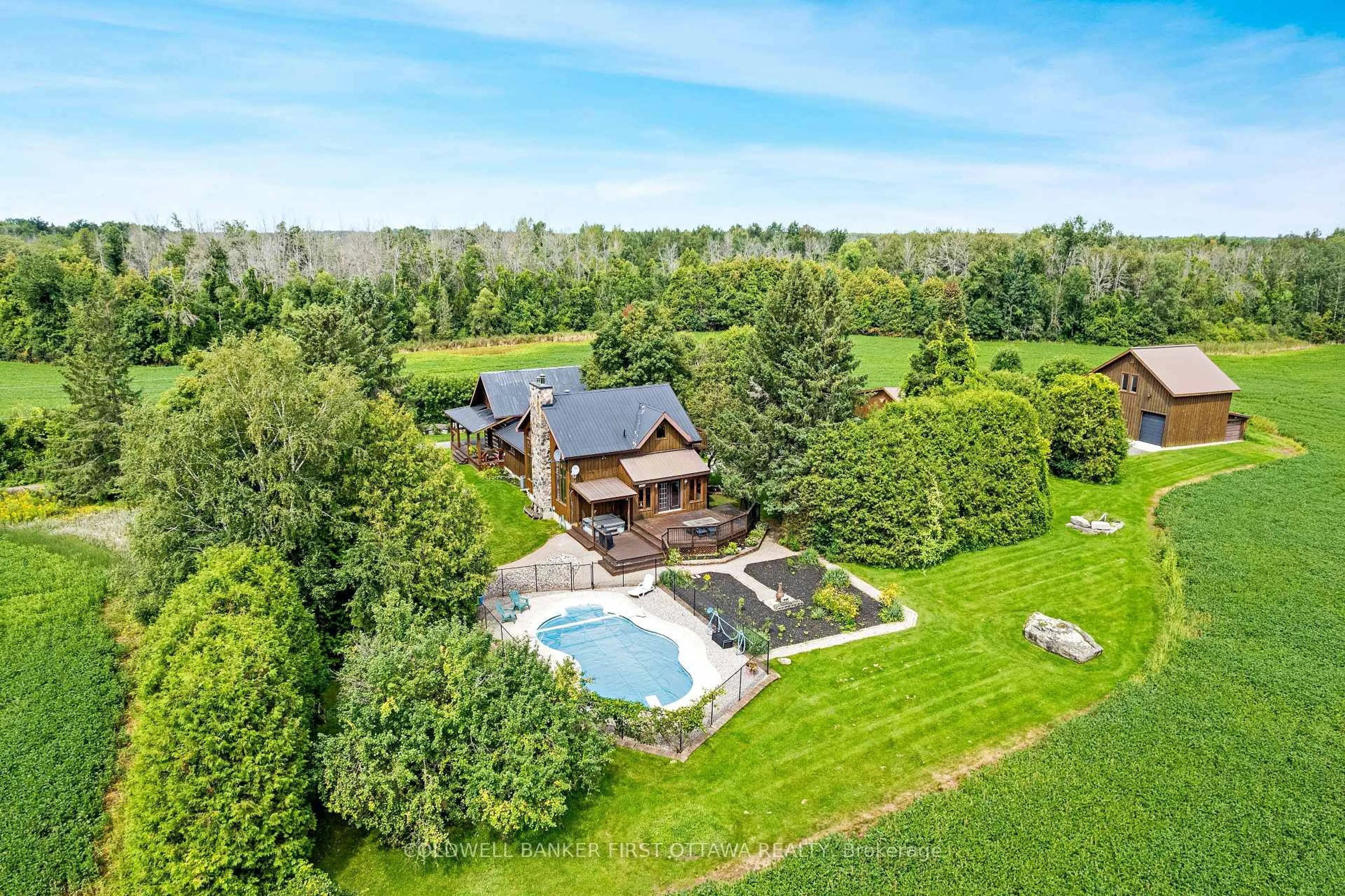 A pic from outside/outdoor area/front of a property/back of a property/a pic from drone, water/lake/river/ocean view for 2365 Ashton Station Rd, Ashton Ontario K0A 1B0