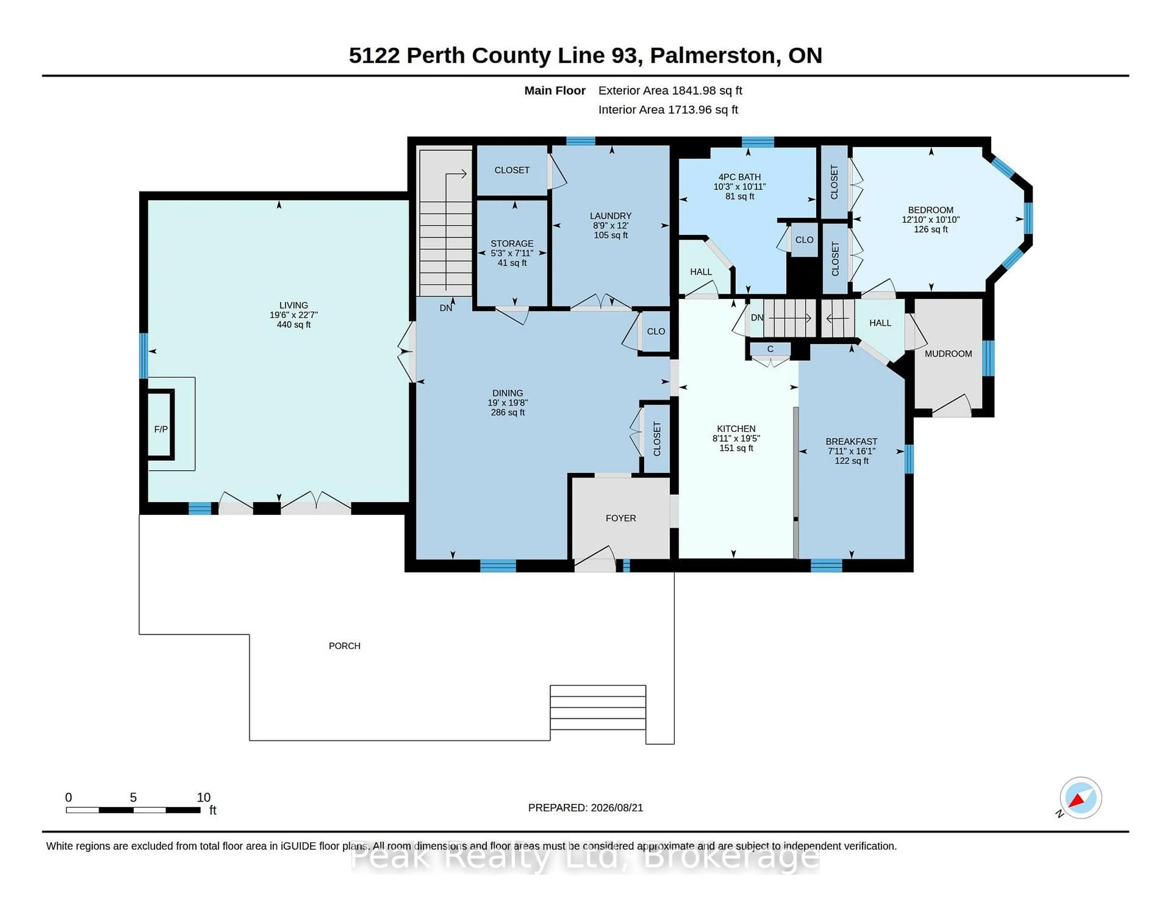 Floor plan for 5122 Line 92 Line, North Perth Ontario N0G 2P0