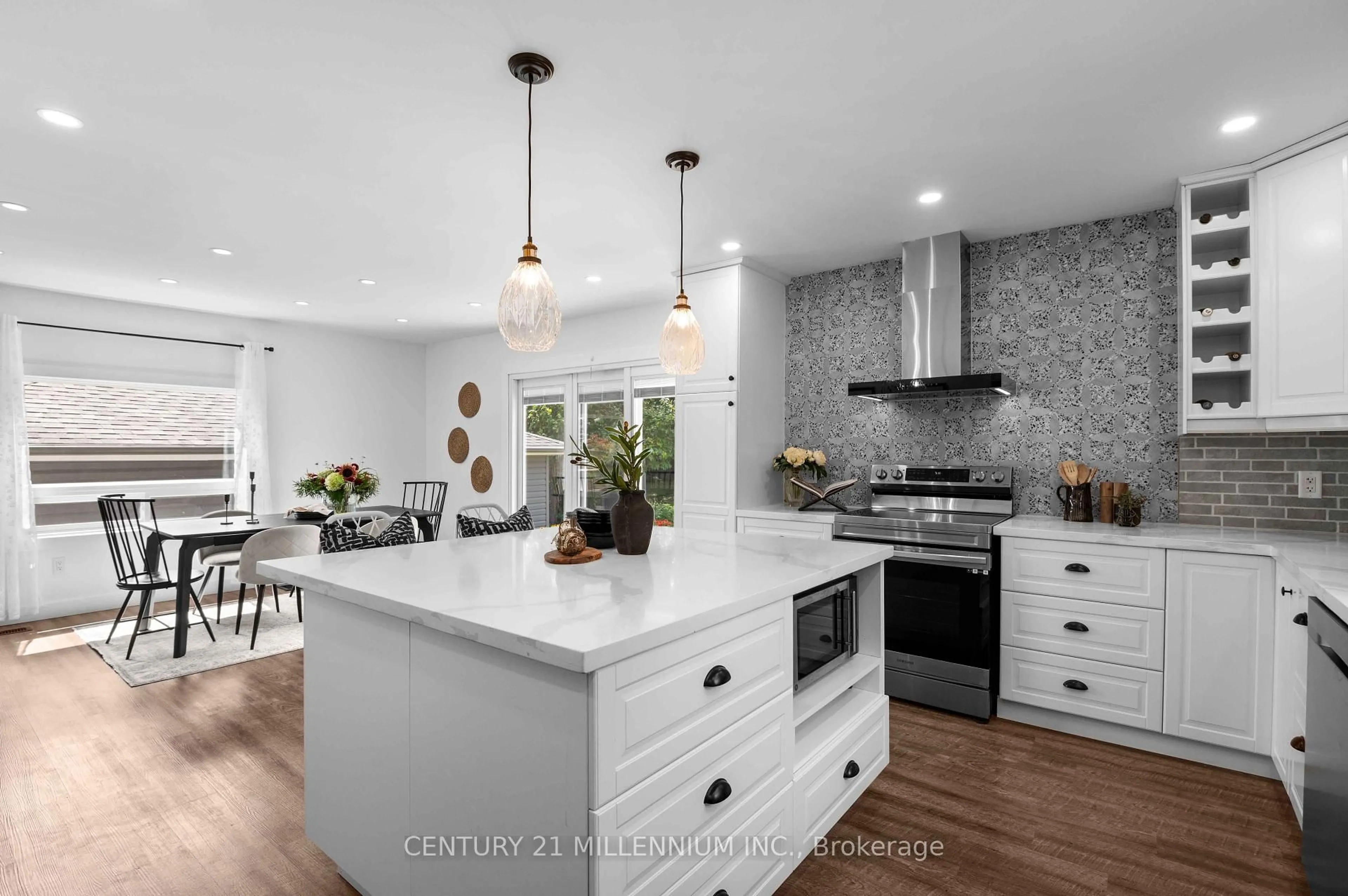 Contemporary kitchen, ceramic/tile floor for 50 Leeson St, East Luther Grand Valley Ontario L9W 5S5