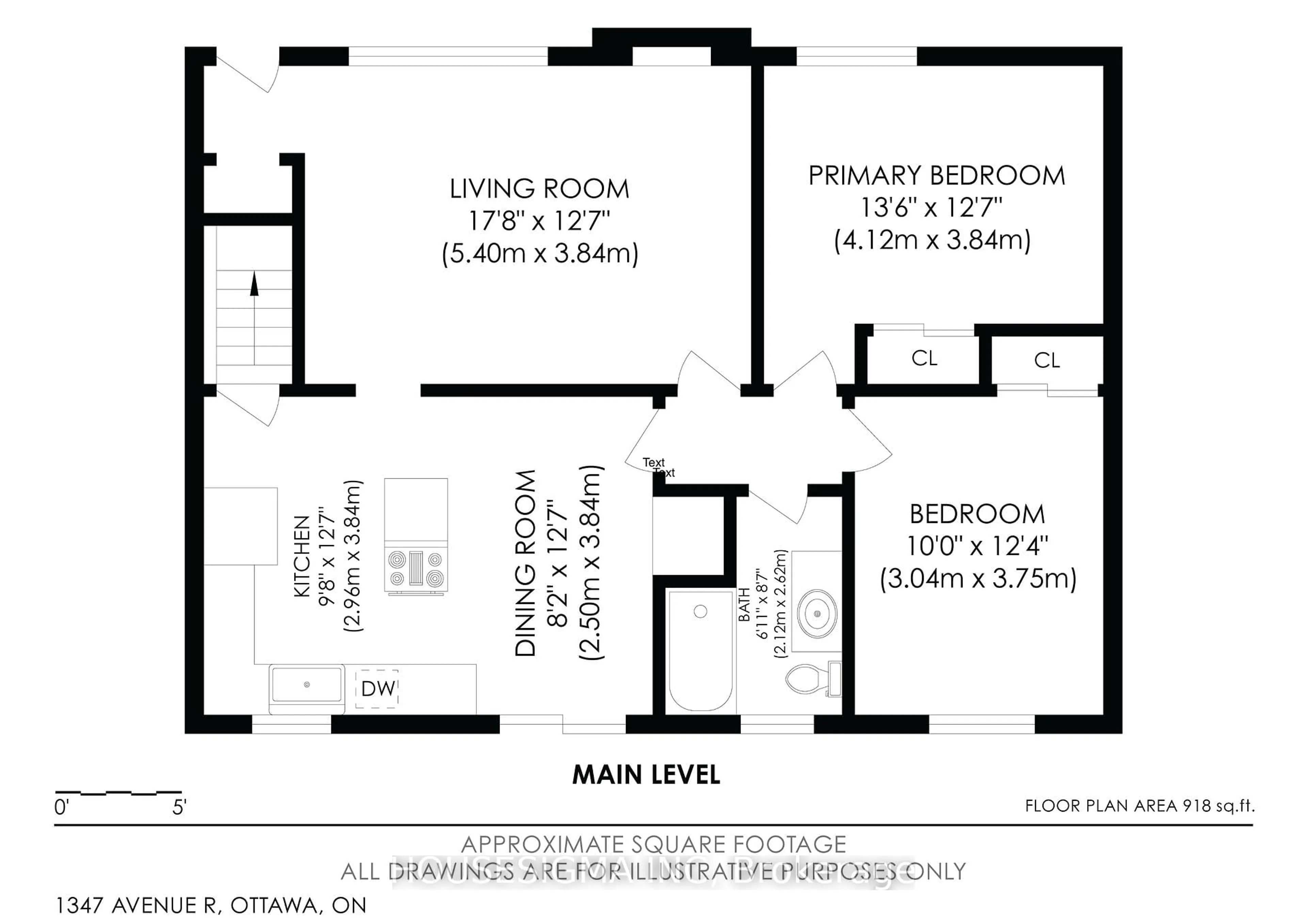Floor plan for 1347 Avenue R Ave, Ottawa Ontario K1G 0C1