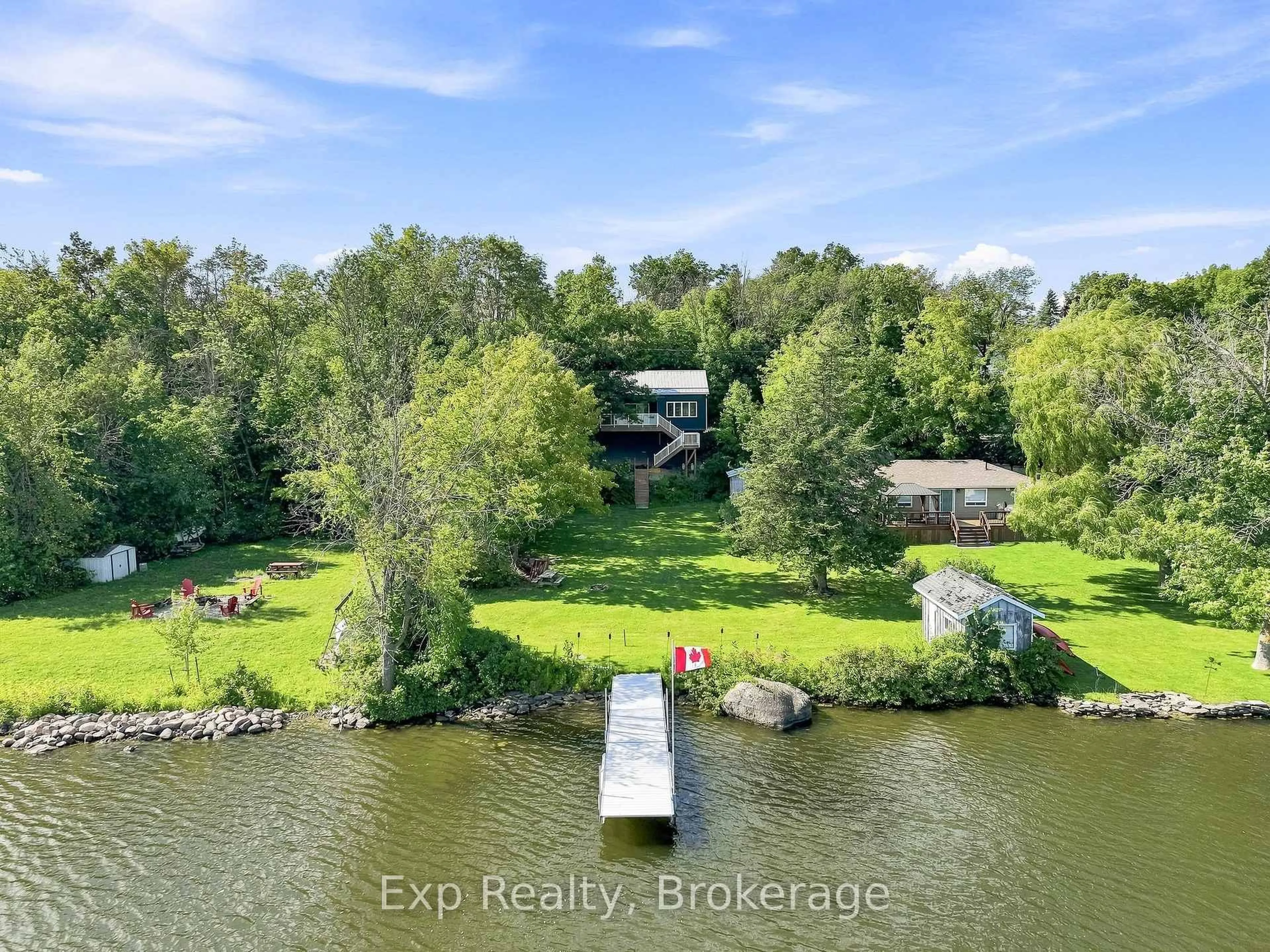 A pic from outside/outdoor area/front of a property/back of a property/a pic from drone, water/lake/river/ocean view for 1445 Trent Lane, Asphodel-Norwood Ontario K0L 2V0