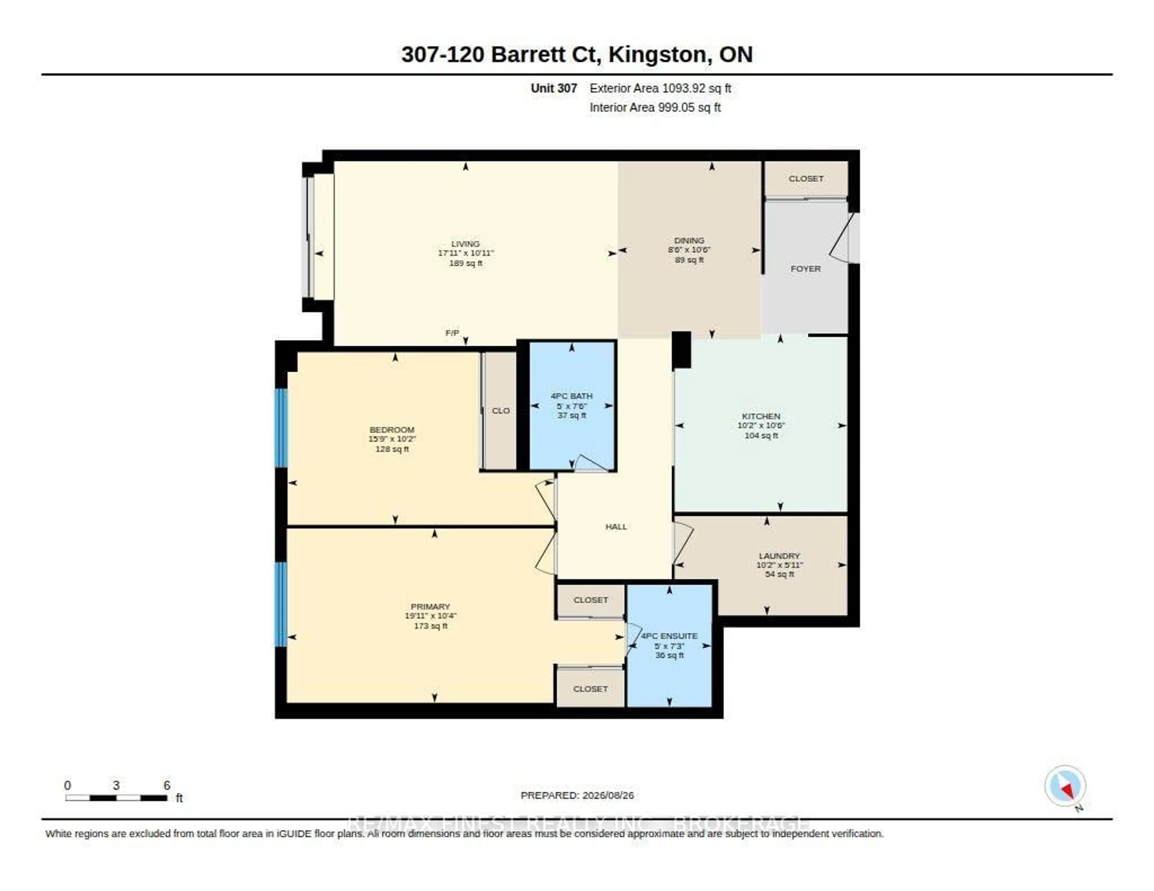 Floor plan for 120 Barrett Crt #307, Kingston Ontario K7L 5H6