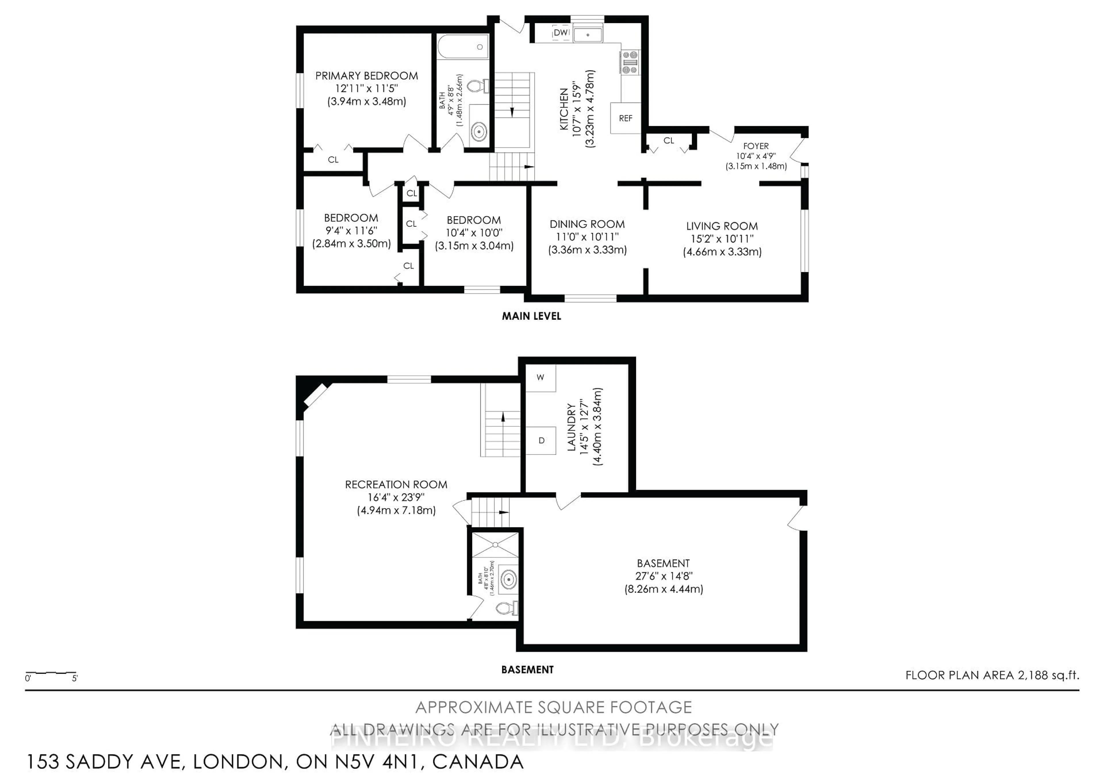 Floor plan for 153 Saddy Ave, London East Ontario N5V 4N1