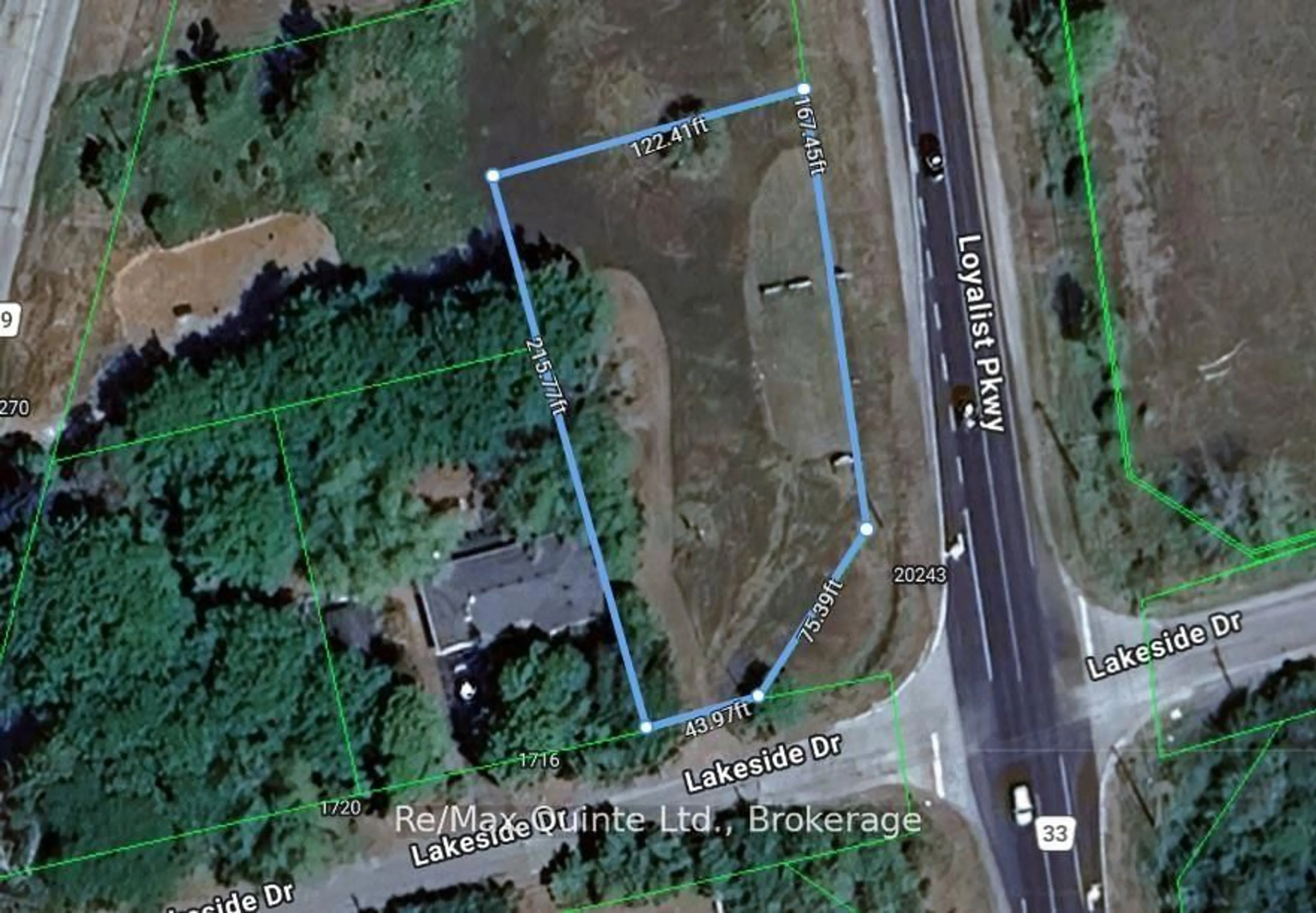 A pic from outside/outdoor area/front of a property/back of a property/a pic from drone, street for 00 Beside 1716 Lakeside Dr, Prince Edward County Ontario K0K 1T0