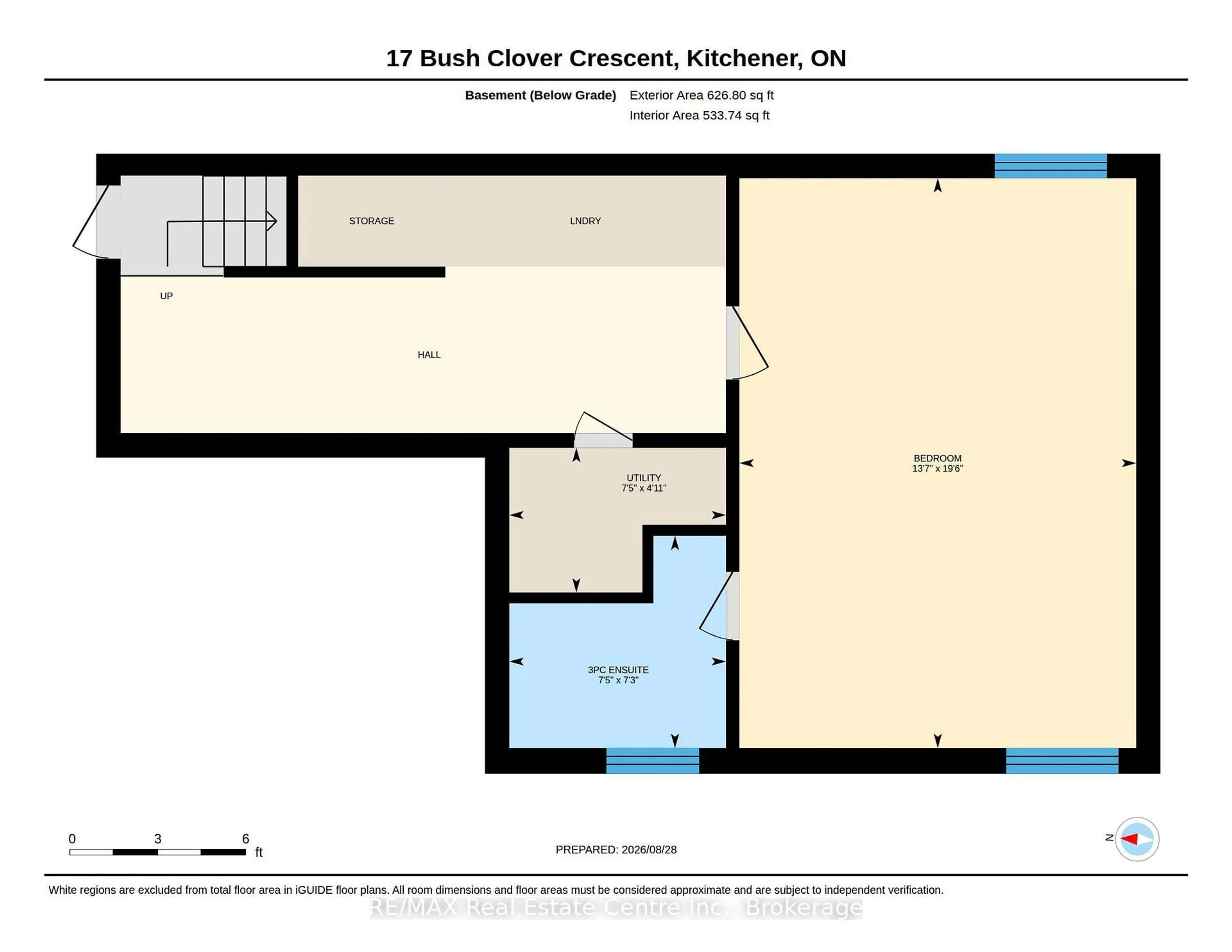 Floor plan for 17 Bush Clover Cres, Kitchener Ontario N2E 3P9