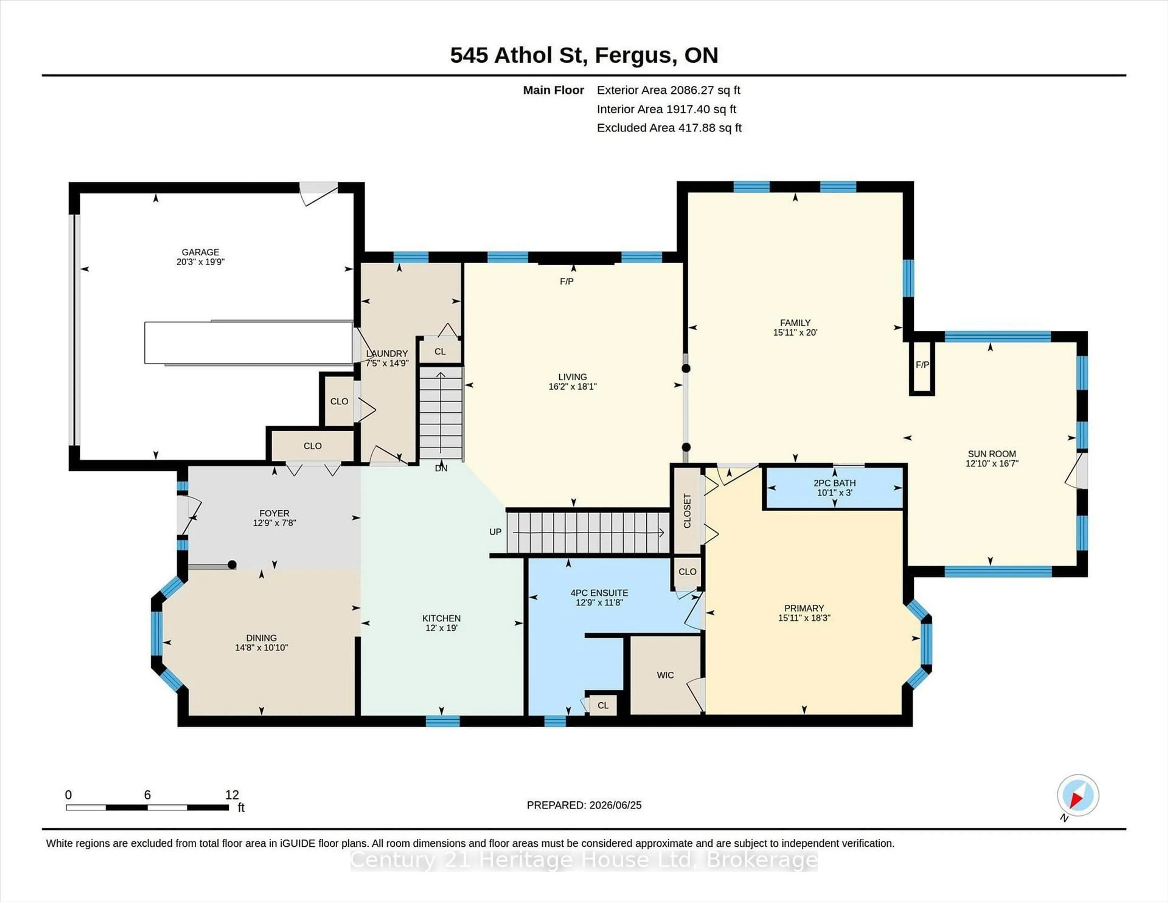 Floor plan for 545 Athol St, Centre Wellington Ontario N1M 3T6