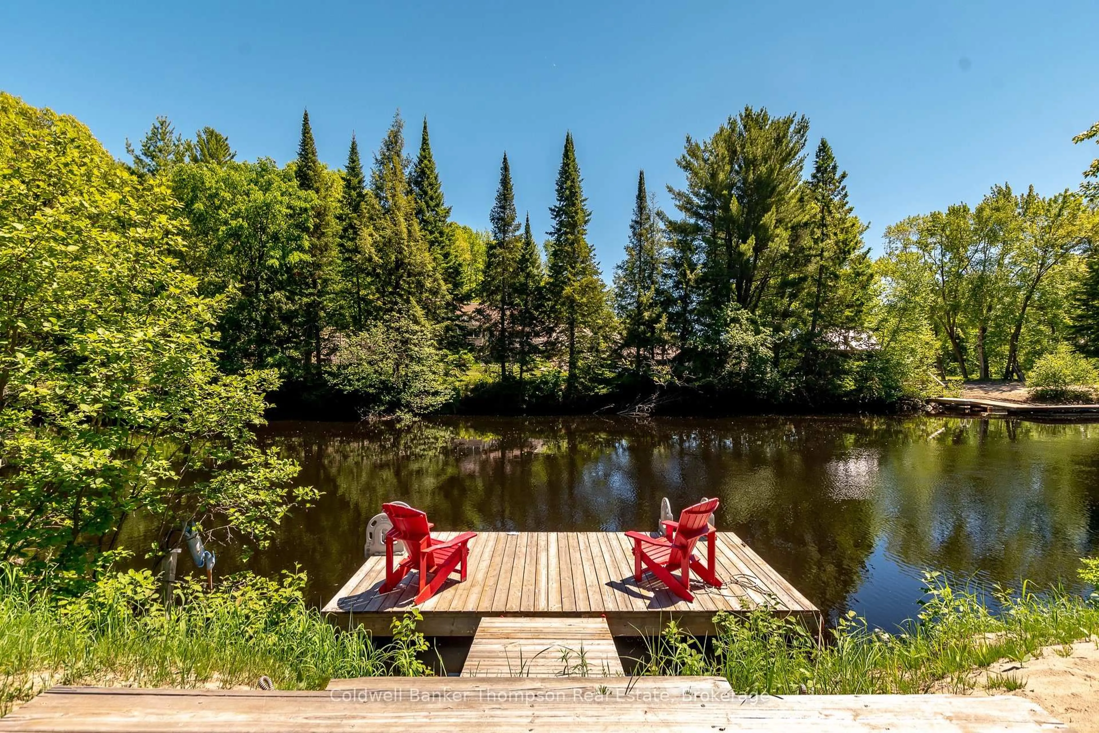 Patio, water/lake/river/ocean view for 31 Glen Acres Rd, Huntsville Ontario P1H 1N6